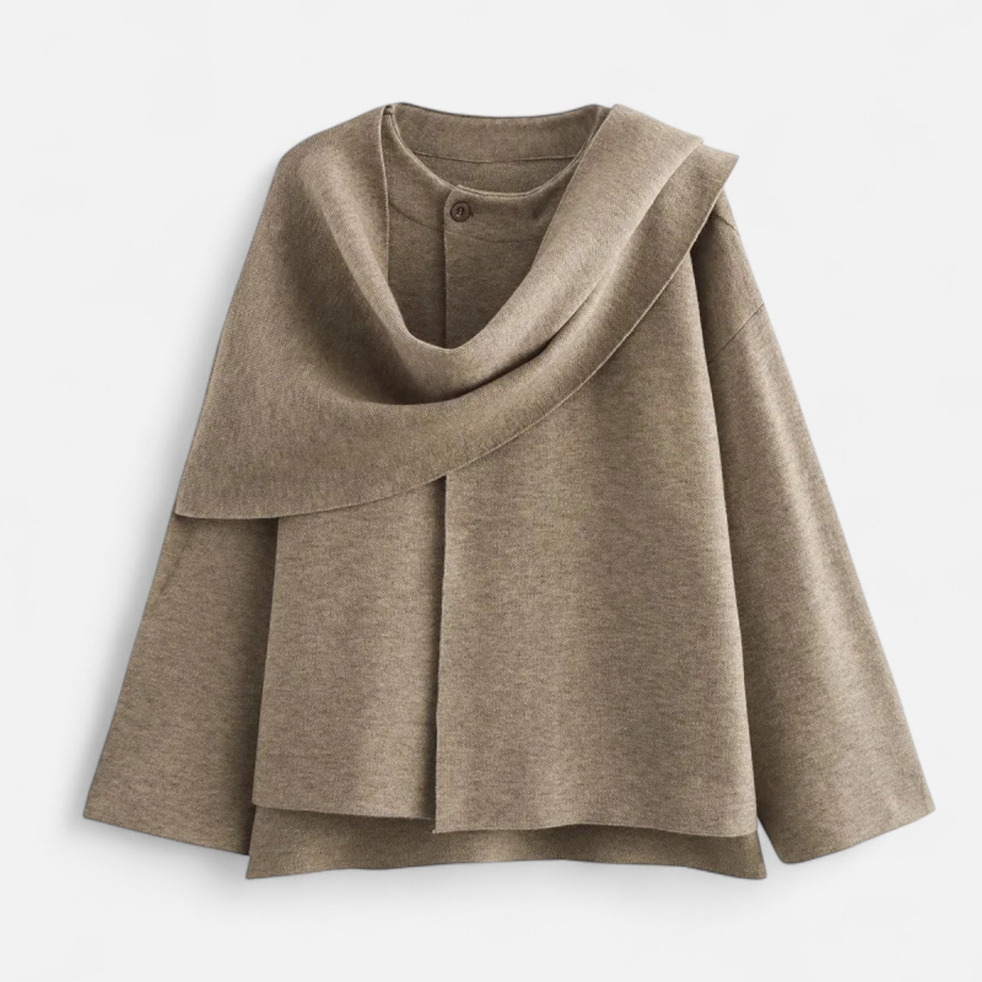 Loranziomode | Pull Manteau Femme Asymétrique Élégant
