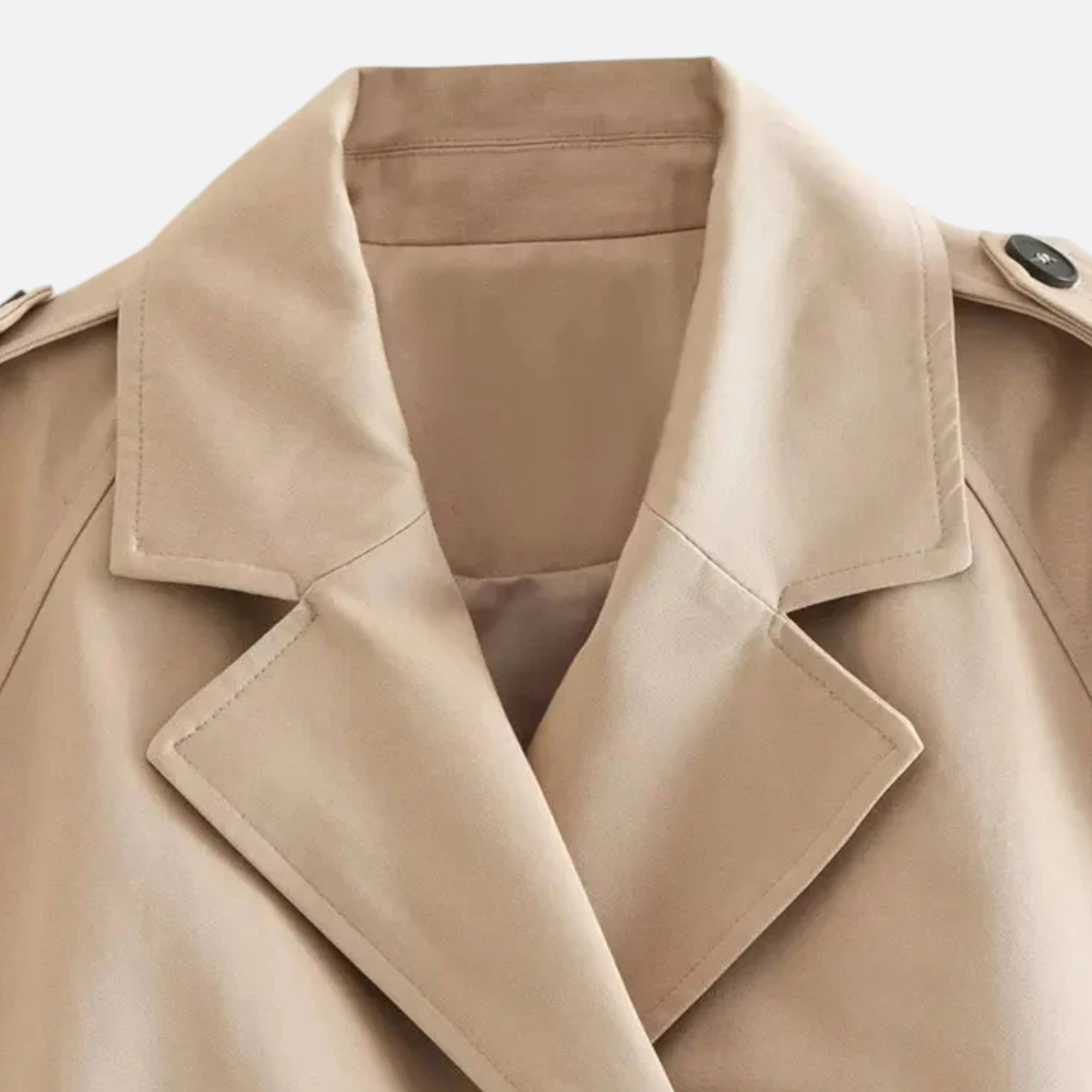 Loranziomode | Trench Court Femme Ceinturé Élégant
