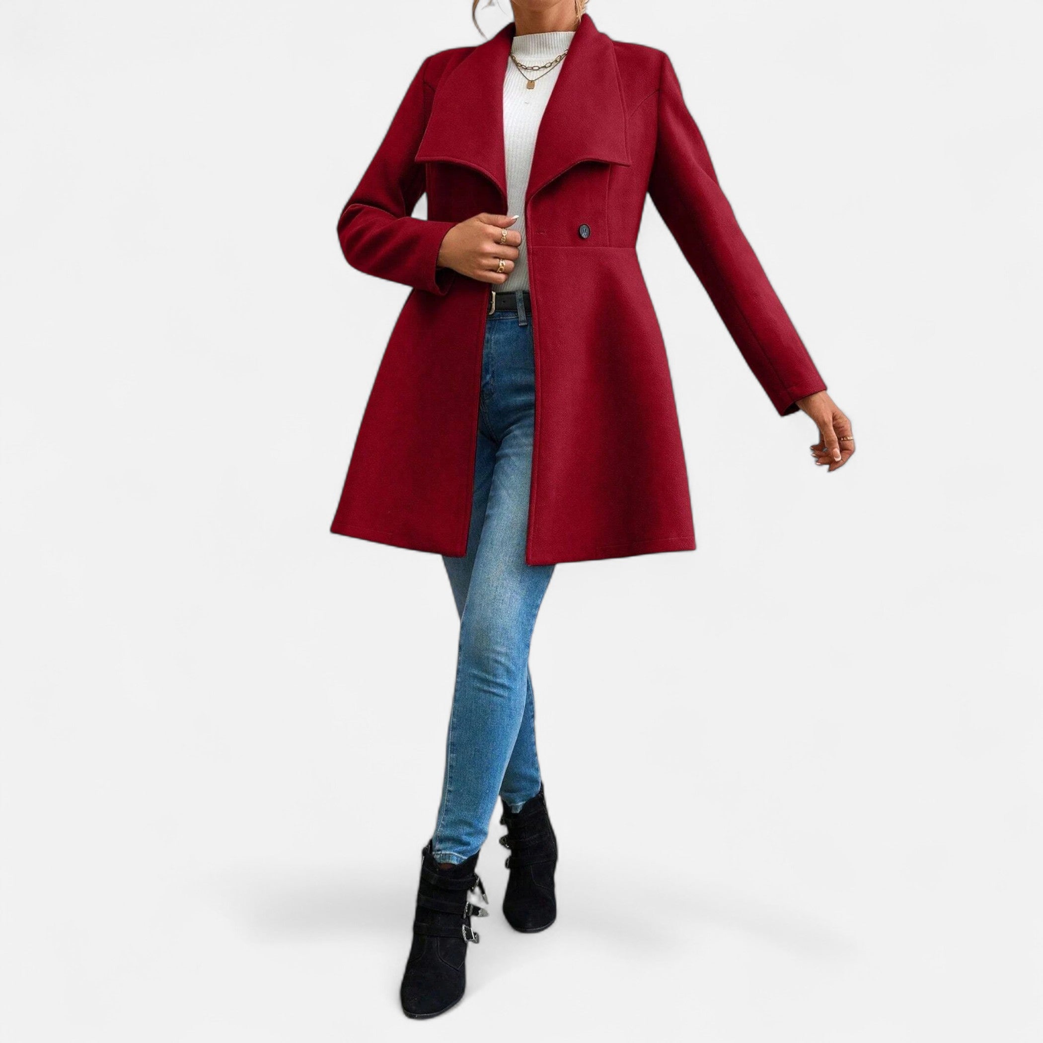 Loranziomode | Manteau Femme Double Boutonnage Élégance Classique