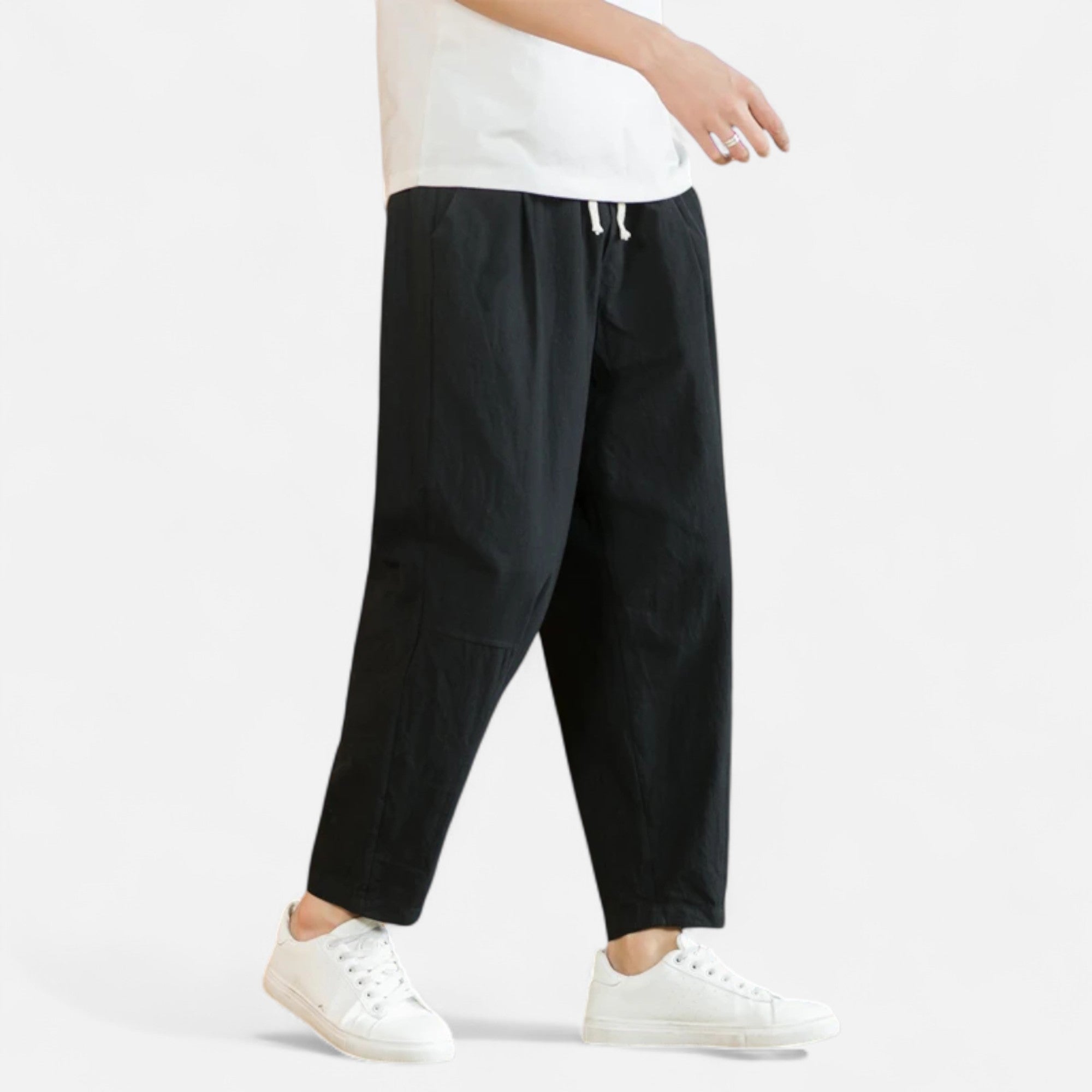 Loranziomode | Pantalon Homme Coton Droit Décontracté
