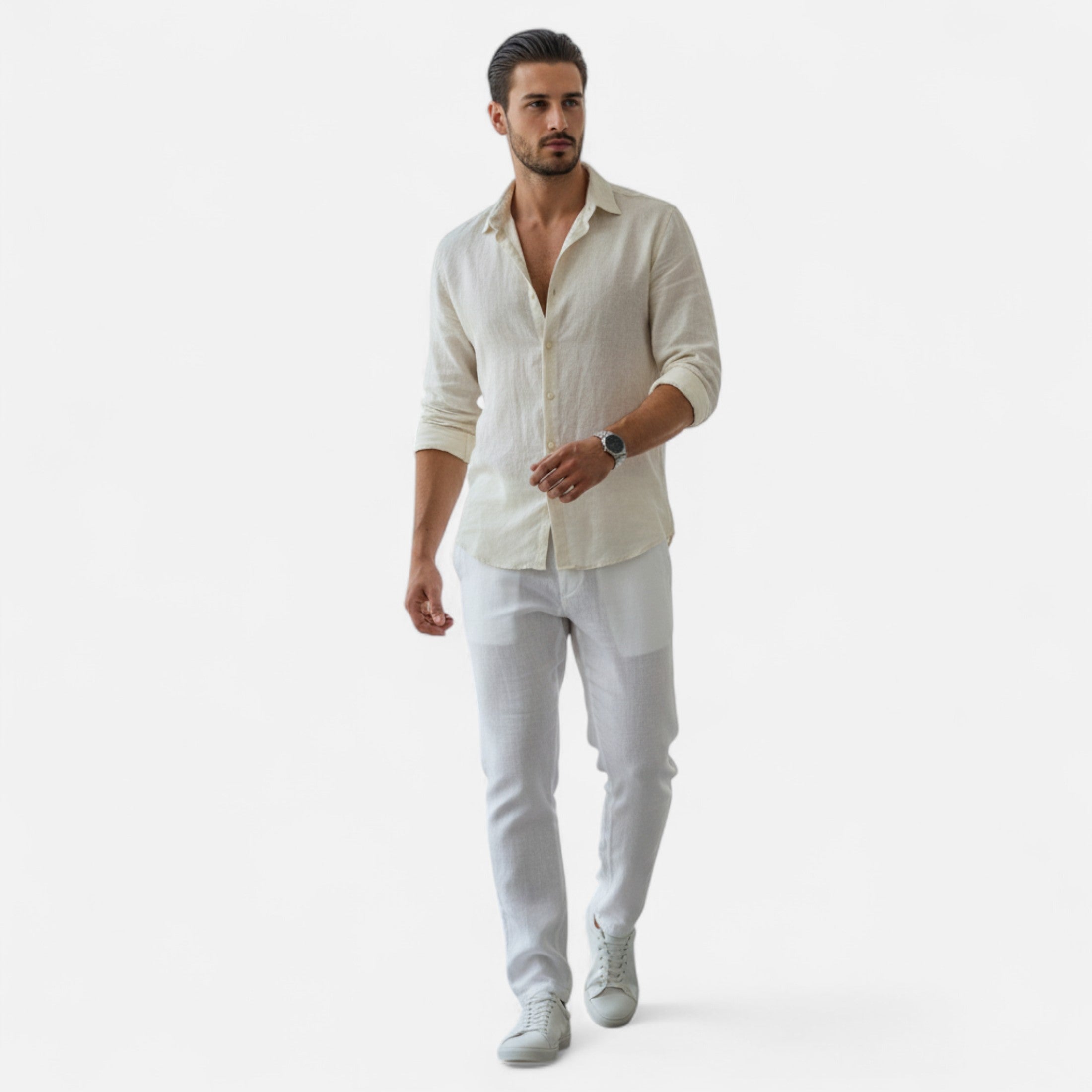 Loranziomode | Pantalon Homme Lin Coton Héritage