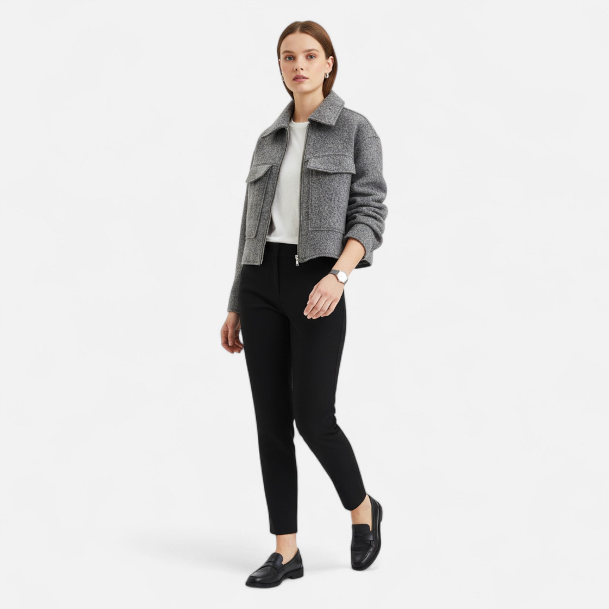 Loranziomode | Veste Courte Femme en Tweed – Chic Intemporel