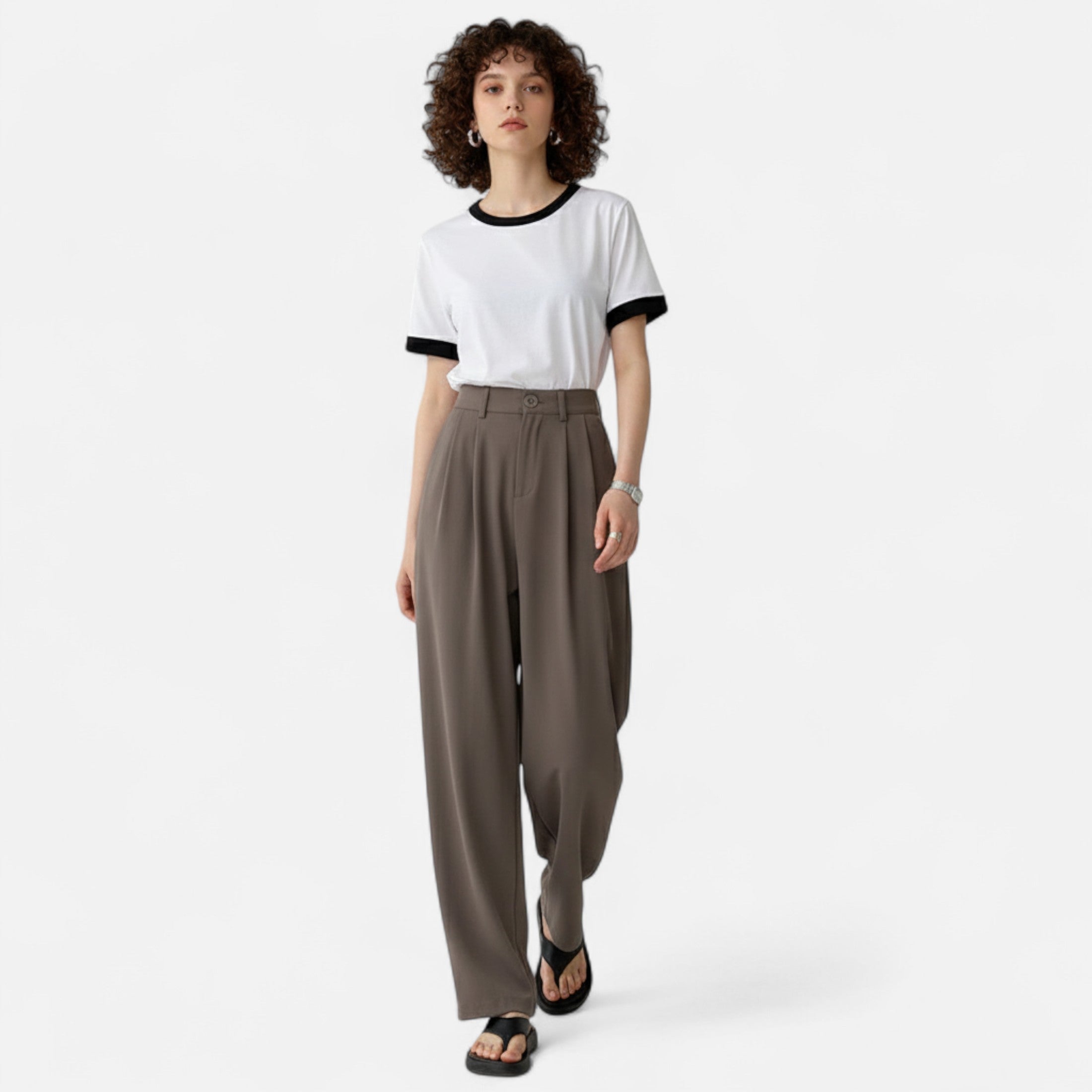 Loranziomode | Pantalon Femme Taille Haute Élégance Classique