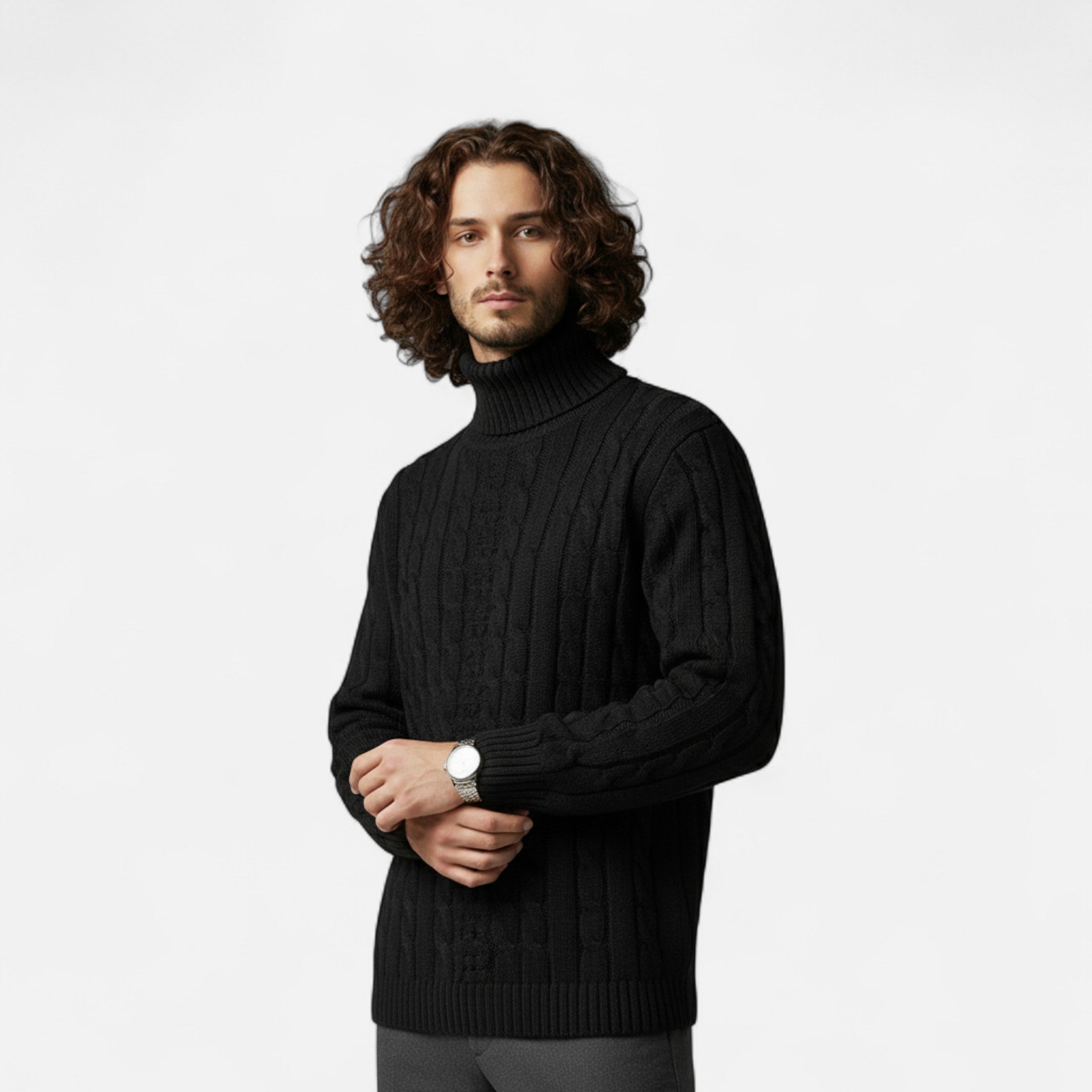 Loranziomode | Pull Homme Col Haut Héritage Classique