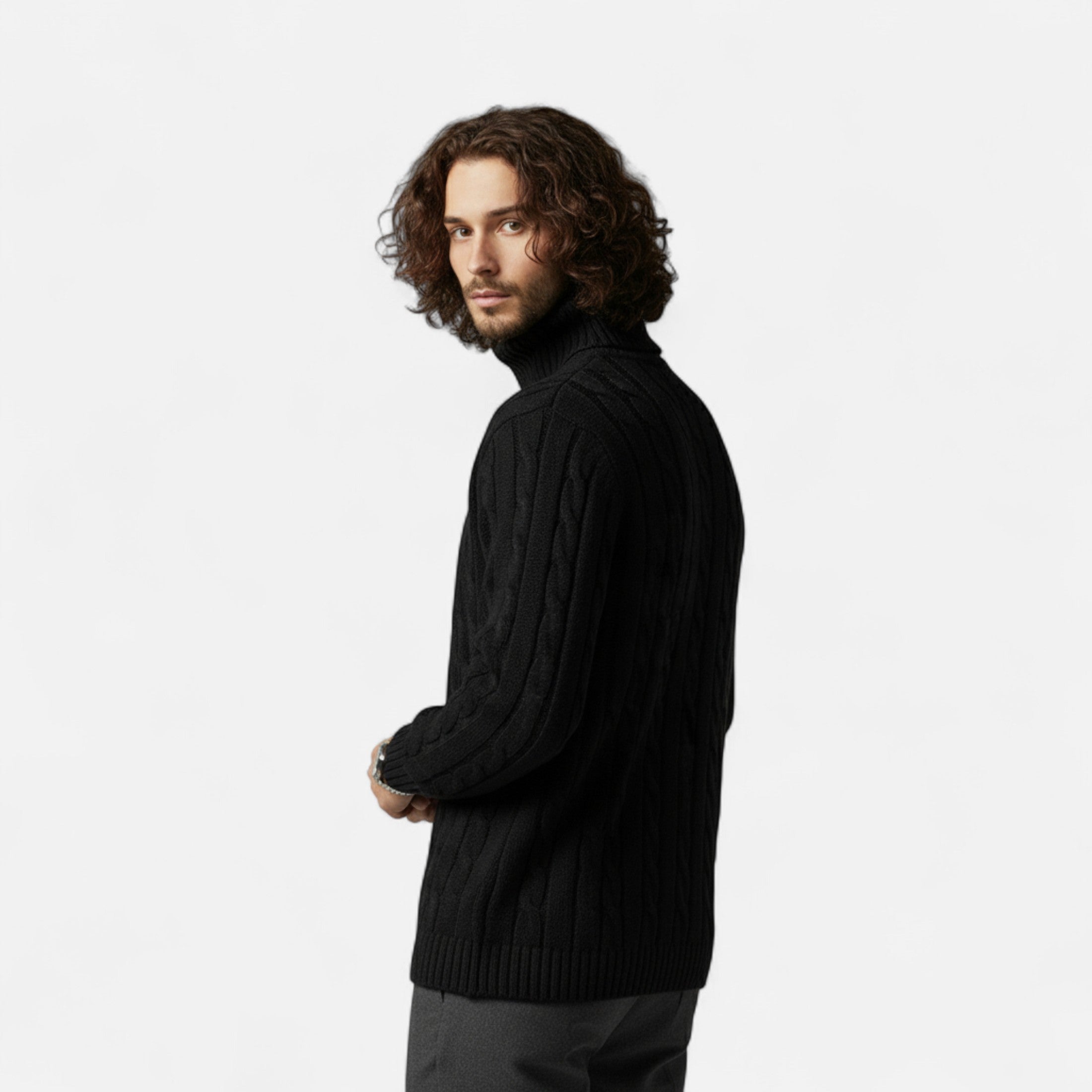 Loranziomode | Pull Homme Col Haut Héritage Classique