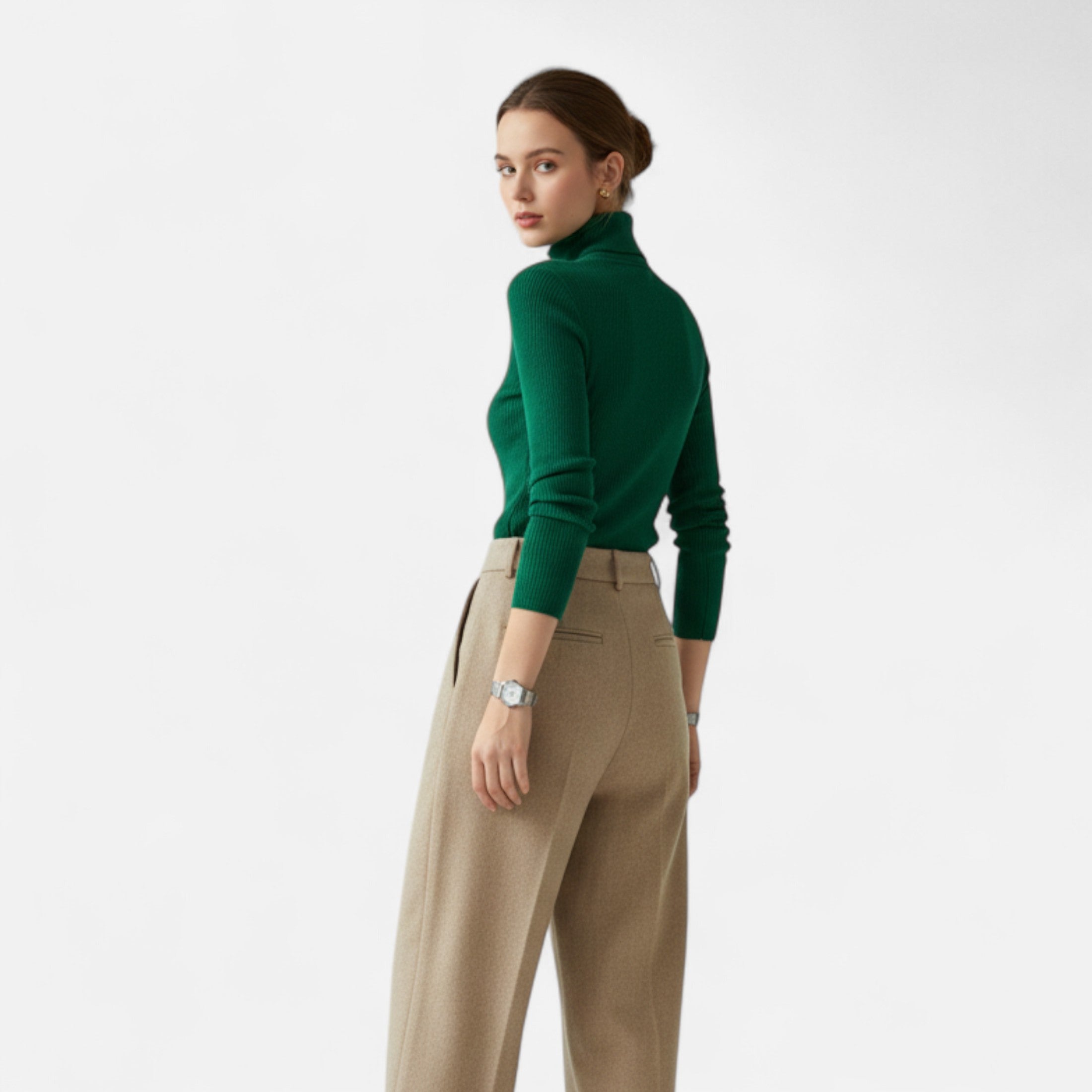 Loranziomode | Pull Femme Col Roulé Maille Fine