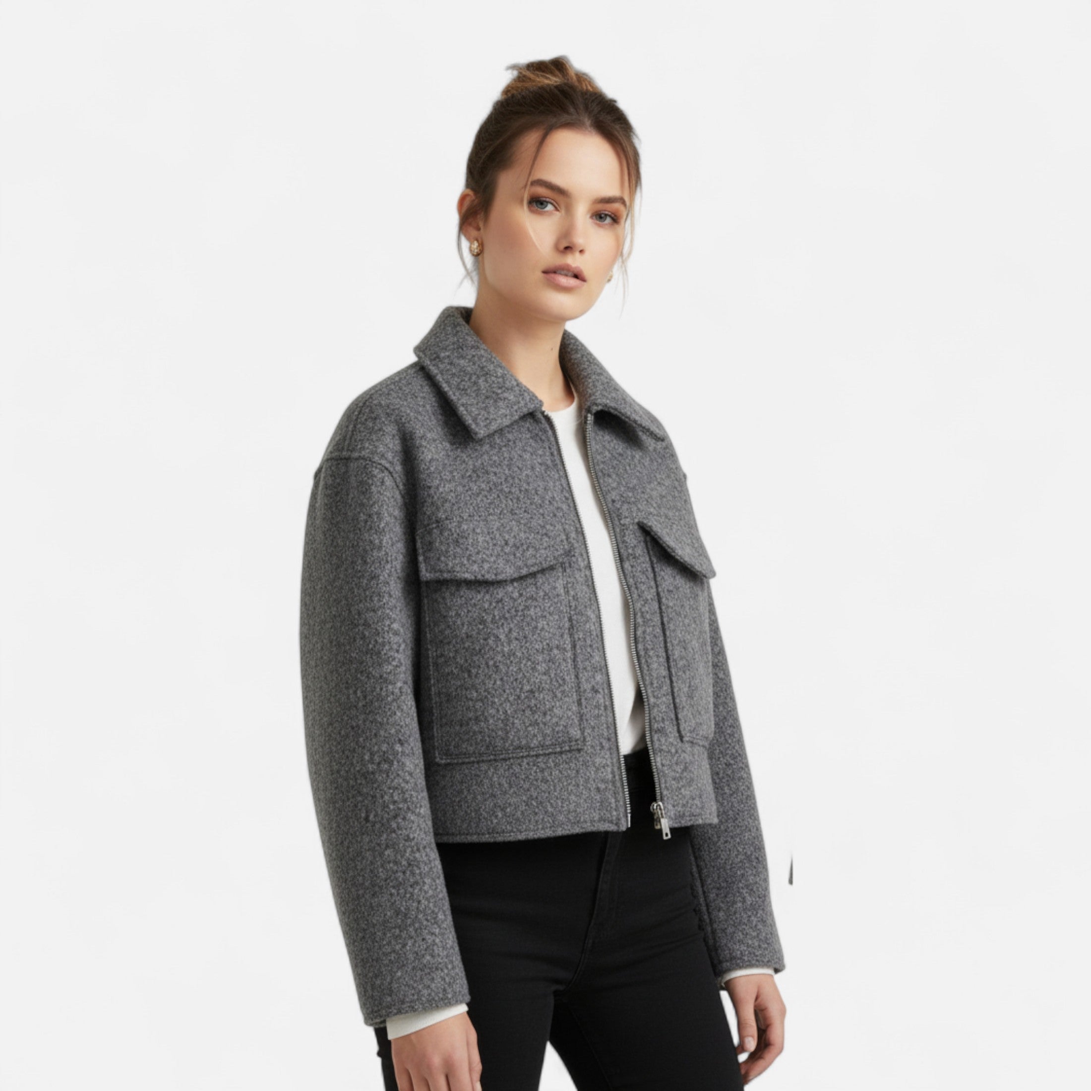 Loranziomode | Veste Femme Courte Tweed Élégance