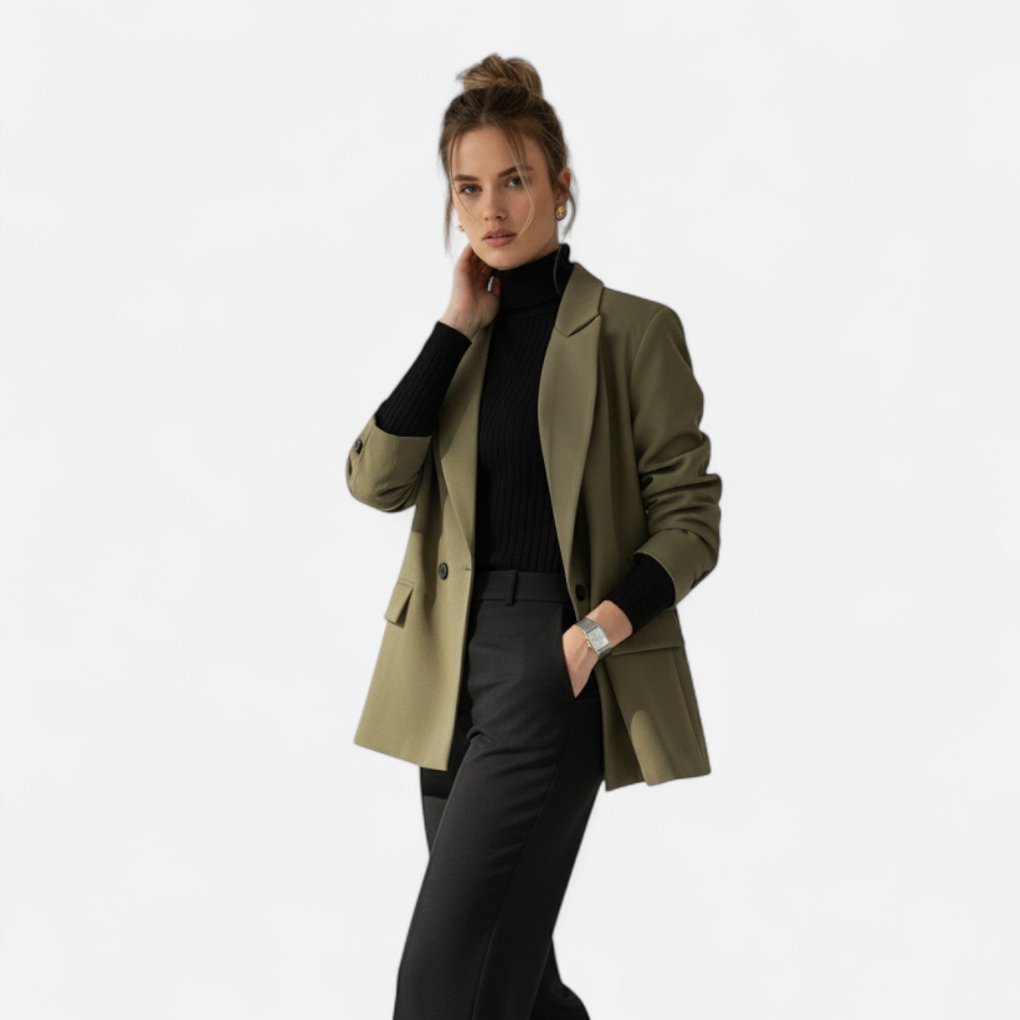 Loranziomode | Blazer Femme Double Boutonnage Élégant