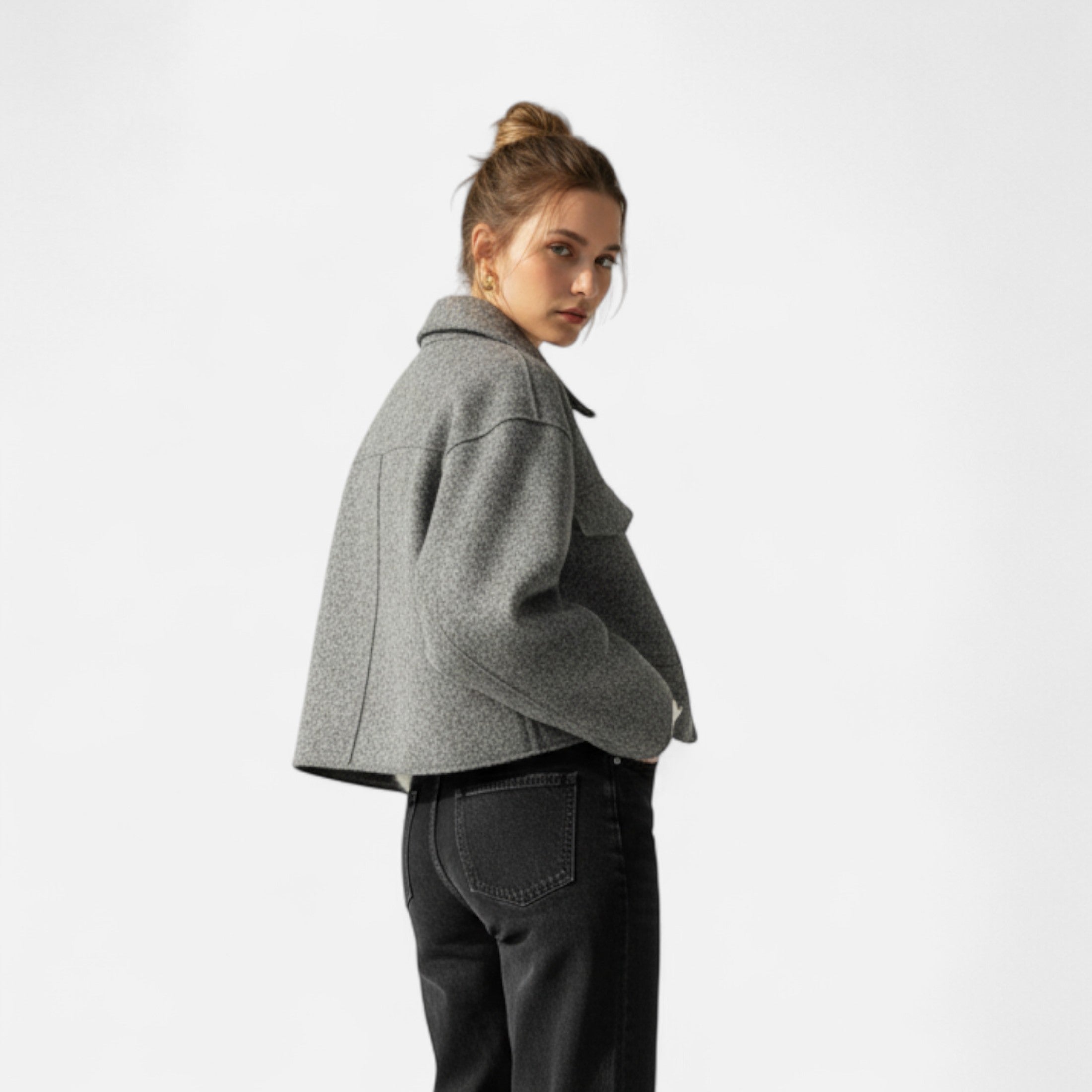 Loranziomode | Veste Femme Courte Tweed Élégance
