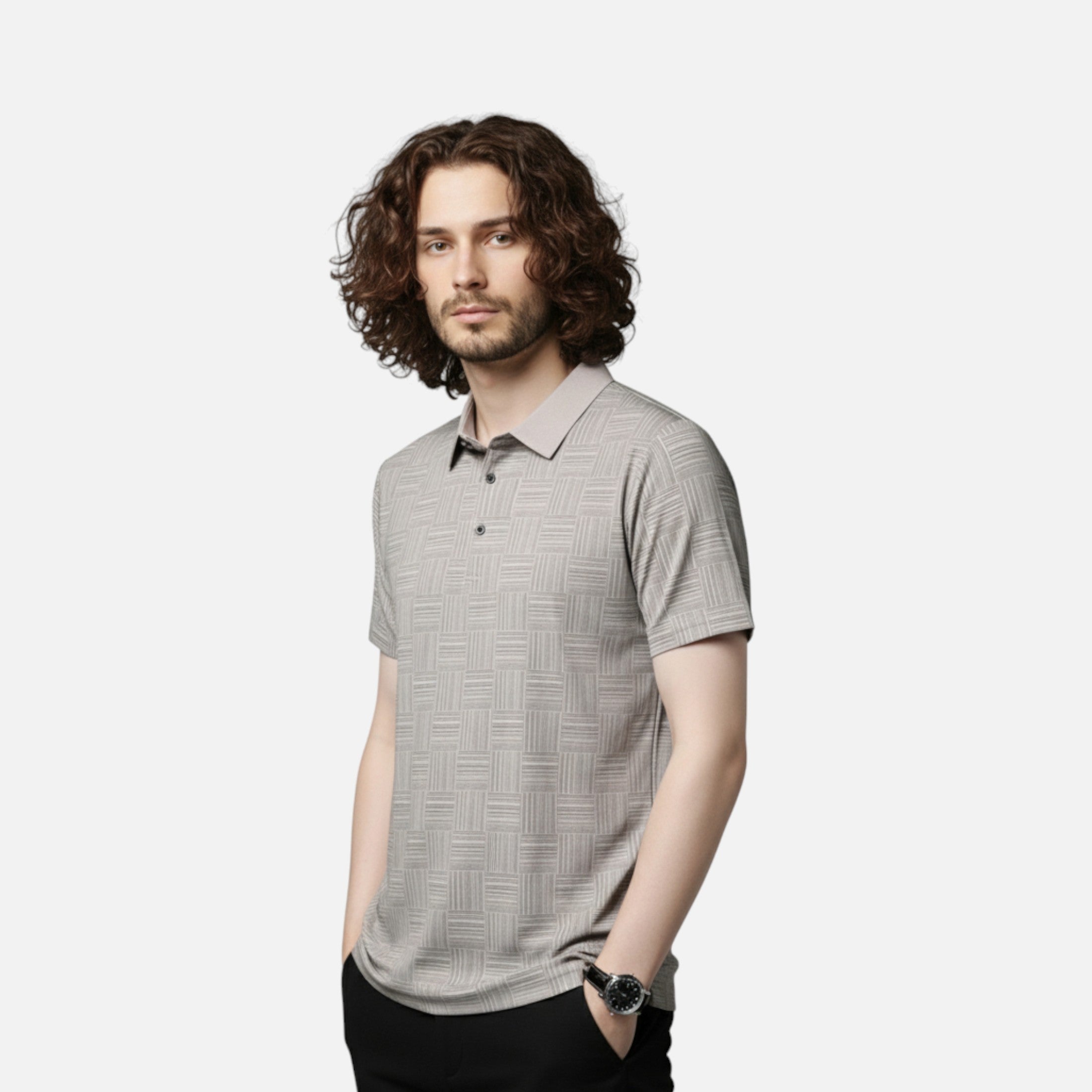 Loranziomode | Polo Homme Imprimé Élégance Décontractée
