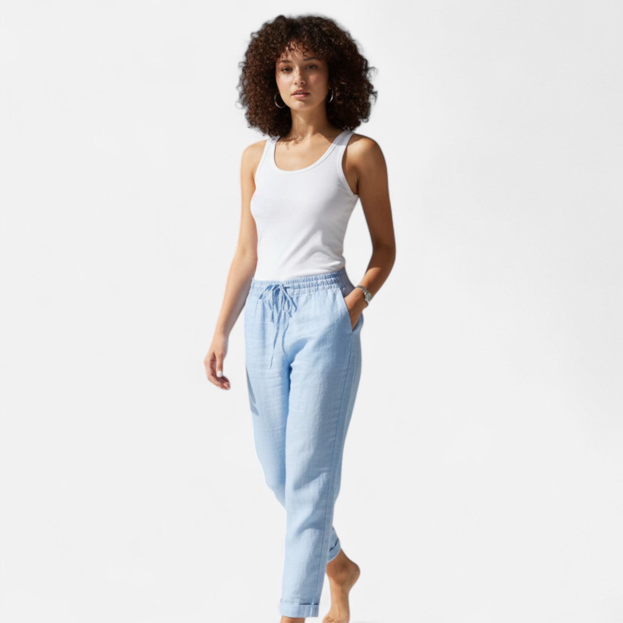 Loranziomode | Pantalon Femme Été Taille Haute Élégant