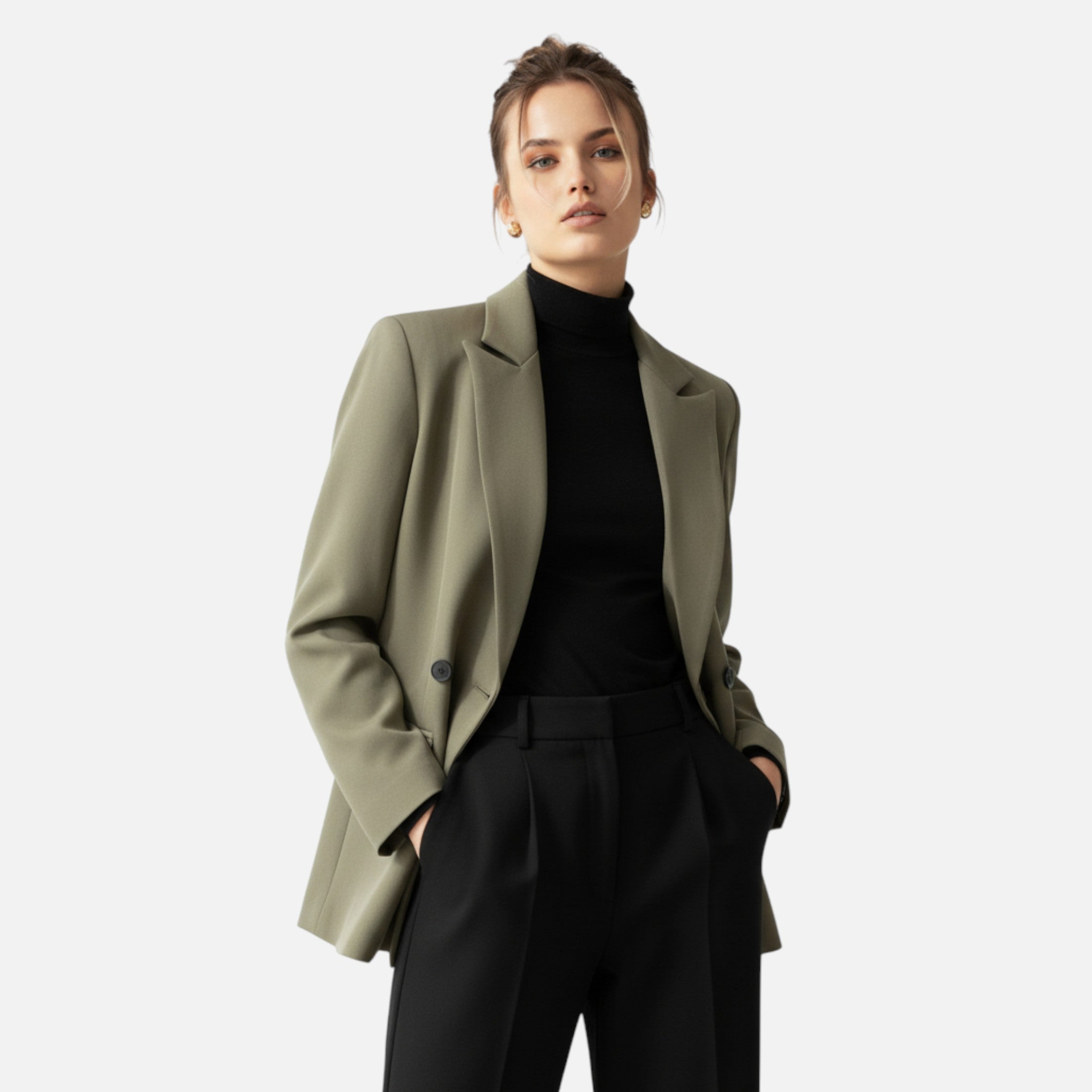 Loranziomode | Blazer Femme Double Boutonnage Élégant