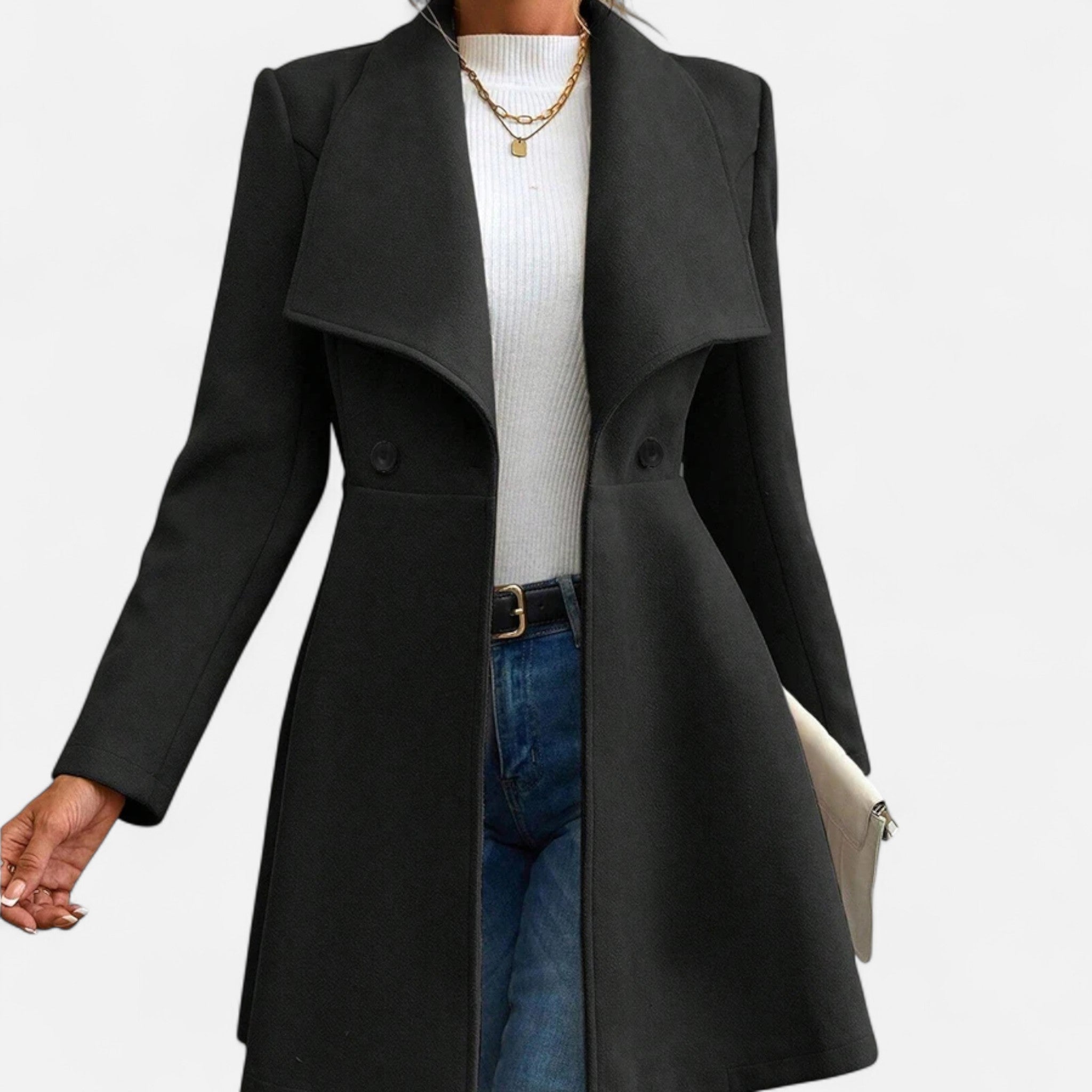 Loranziomode | Manteau Femme à Revers – Chic Classique