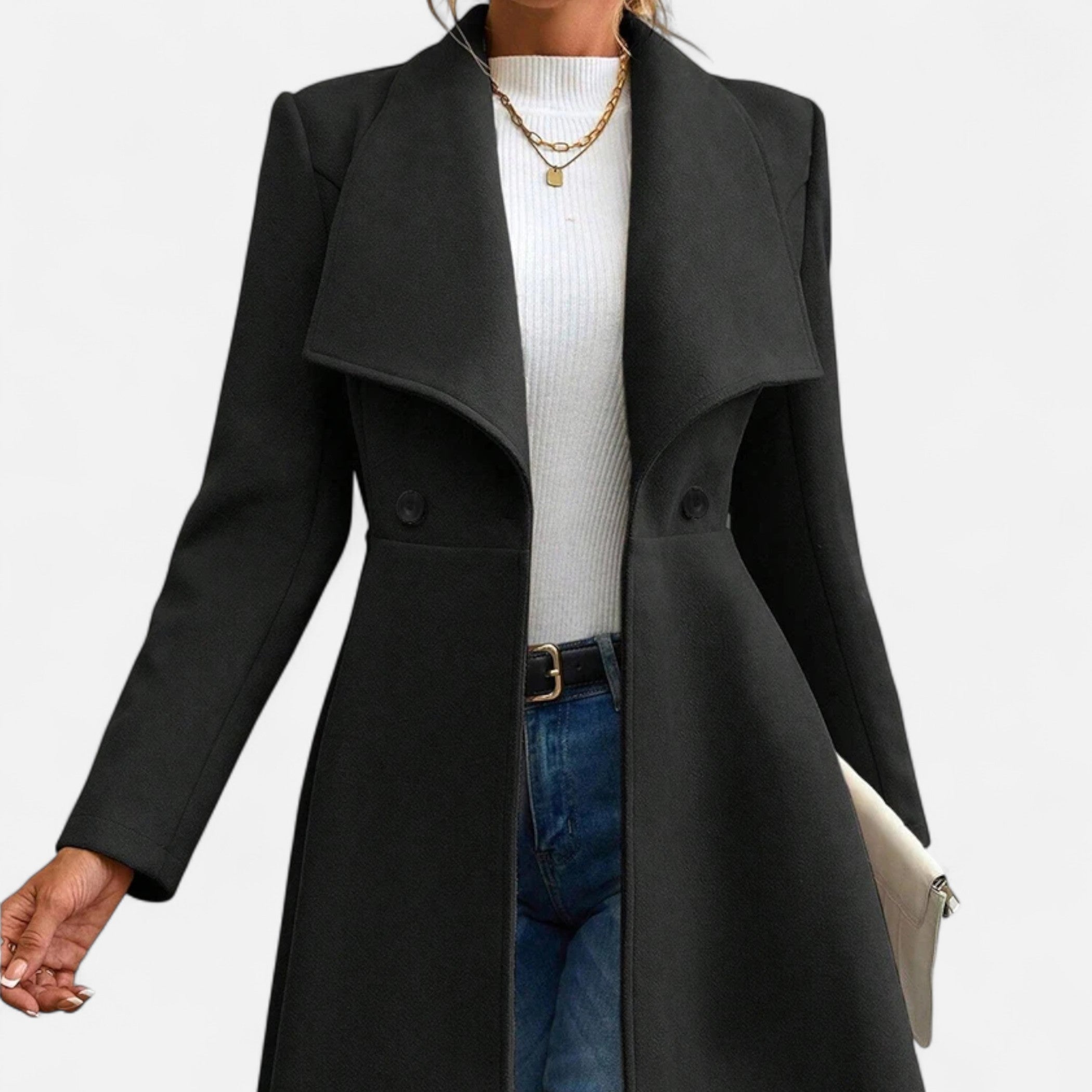 Loranziomode | Manteau Femme Double Boutonnage Élégance Classique