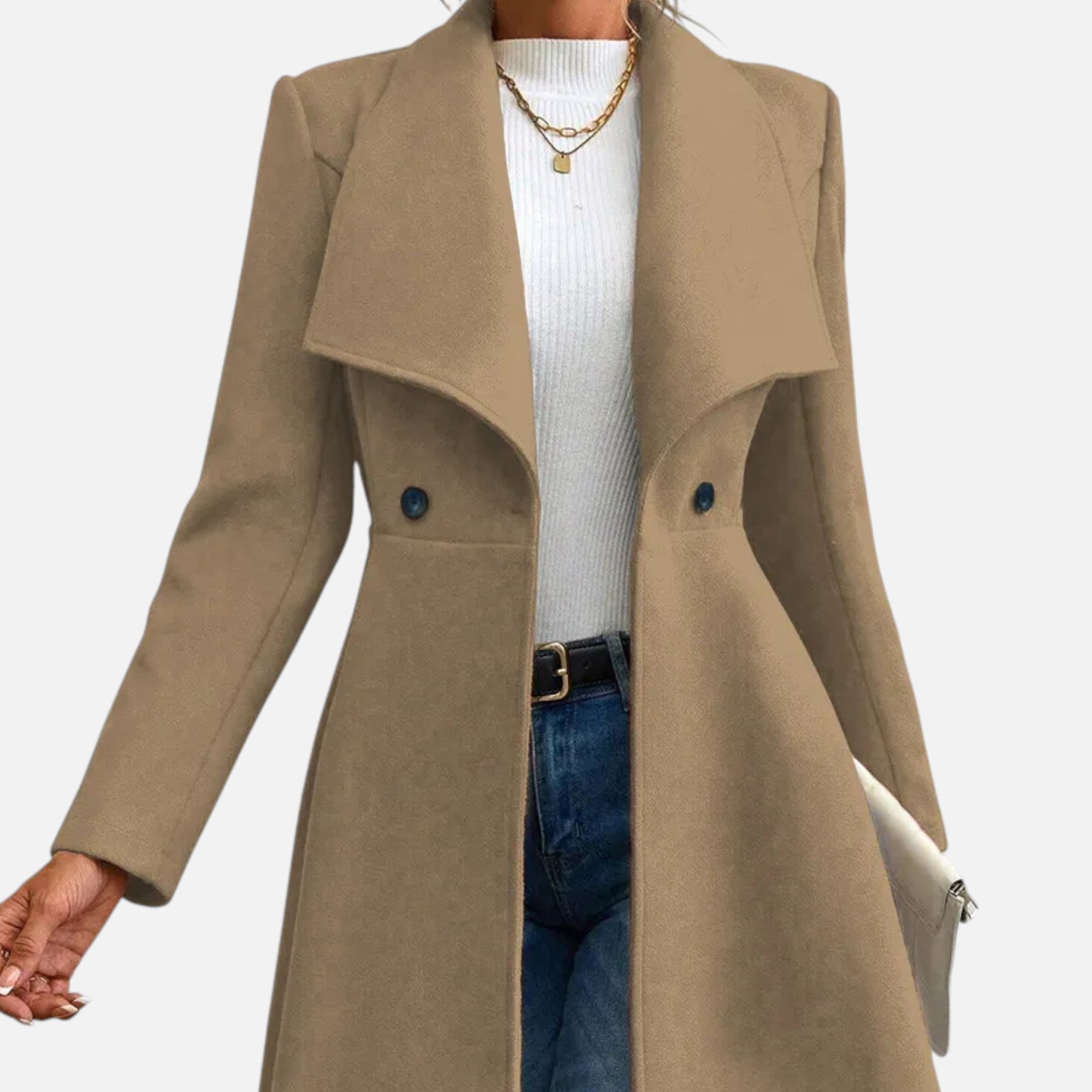 Loranziomode | Manteau Femme Double Boutonnage Élégance Classique