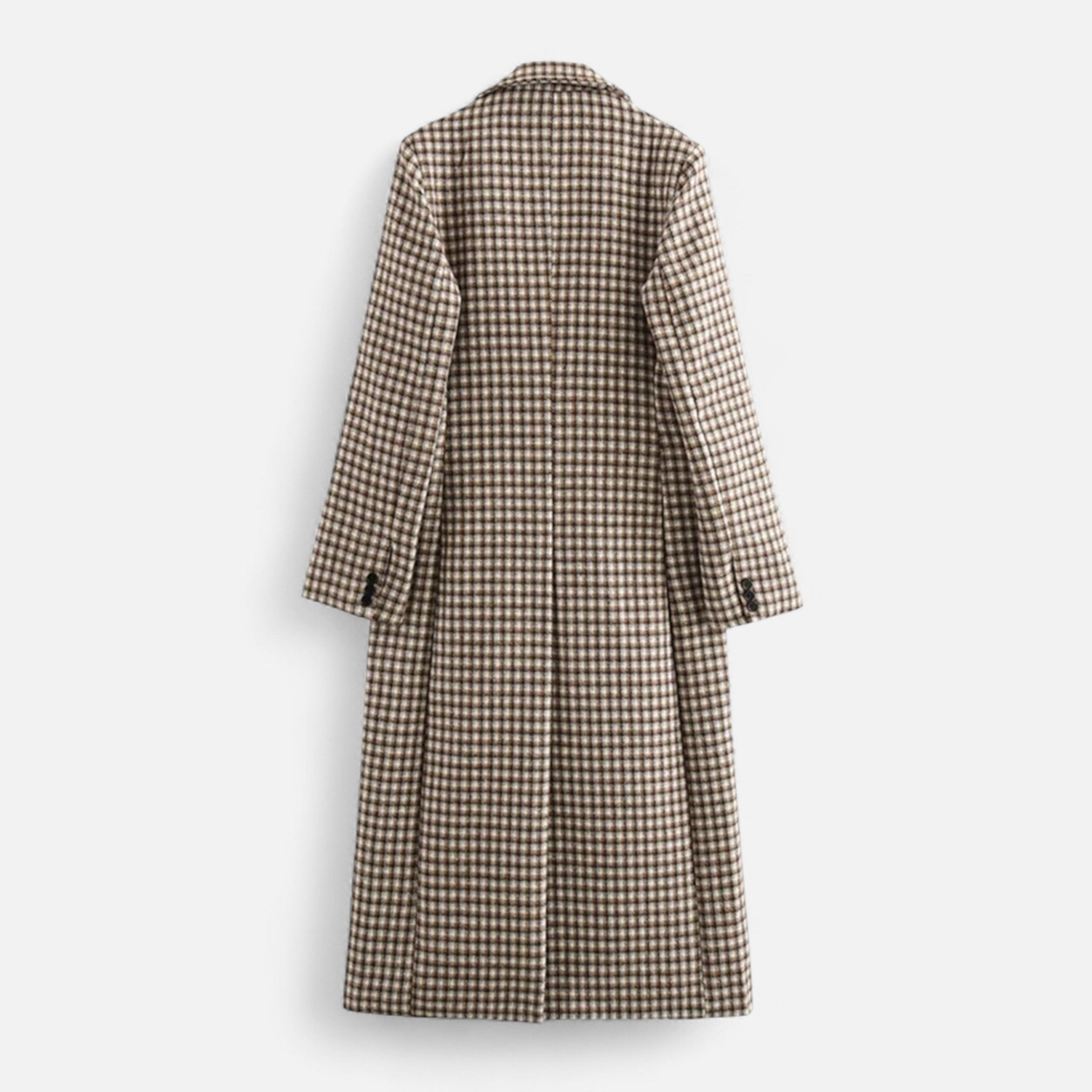 Loranziomode | Manteau Long Femme – Carreaux Vintage Élégants