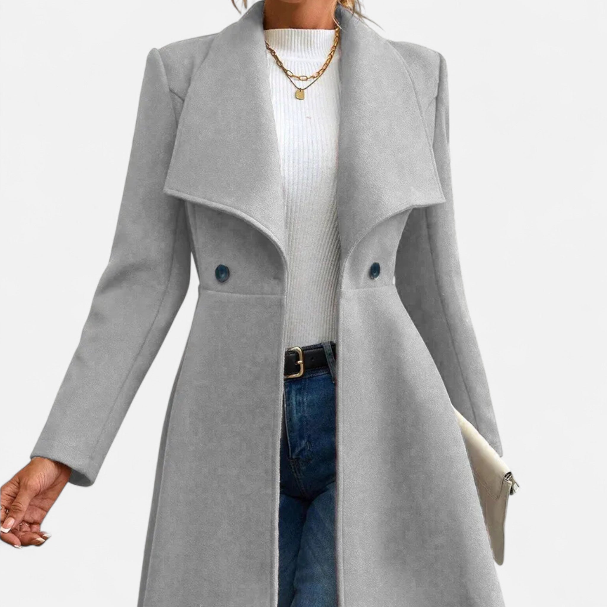 Loranziomode | Manteau Femme à Revers – Chic Classique