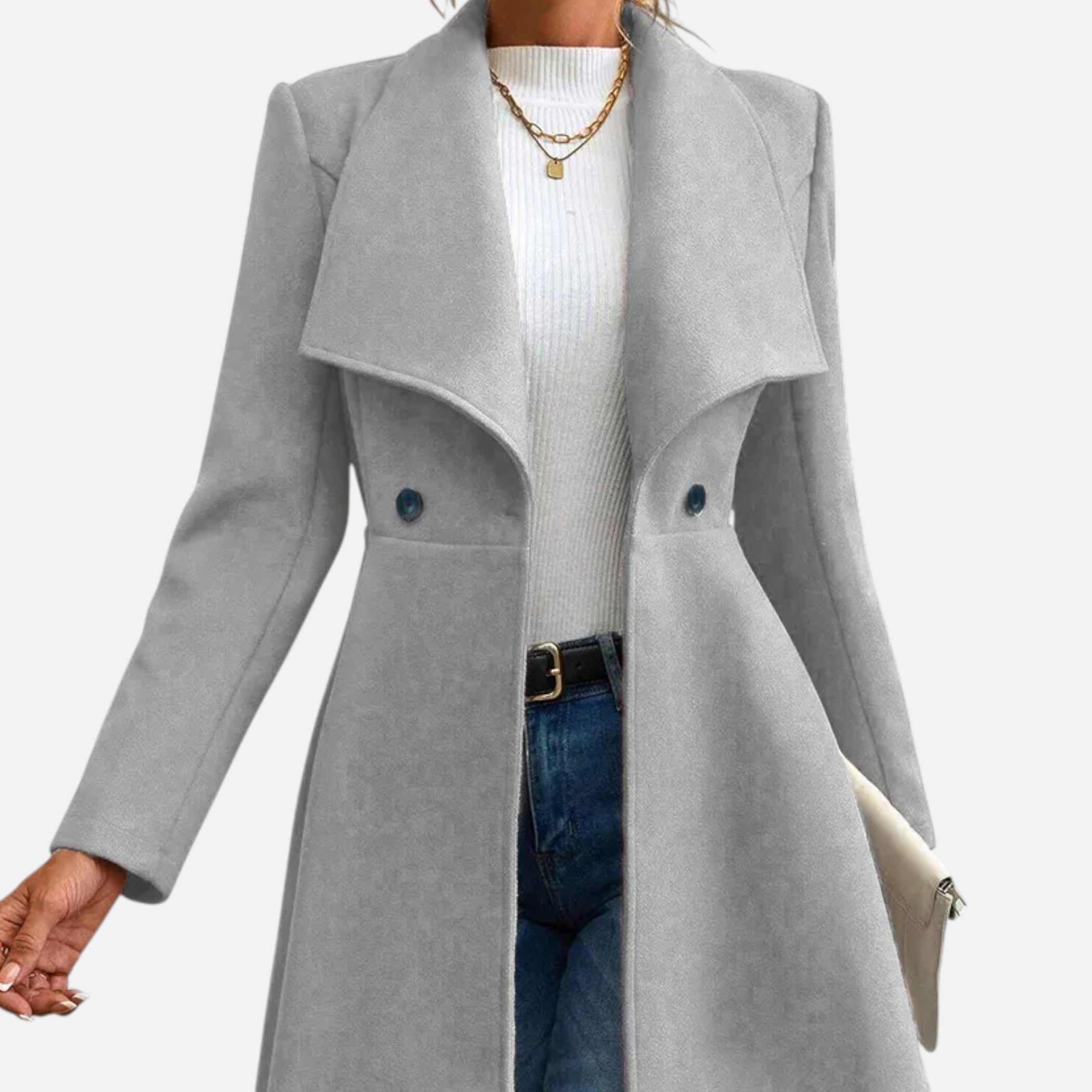 Loranziomode | Manteau Femme Double Boutonnage Élégance Classique