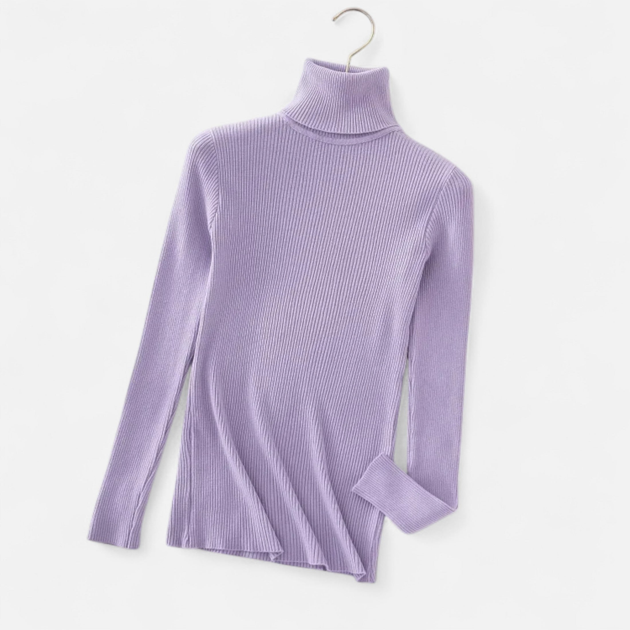 Loranziomode | Pull Femme Col Roulé Maille Fine