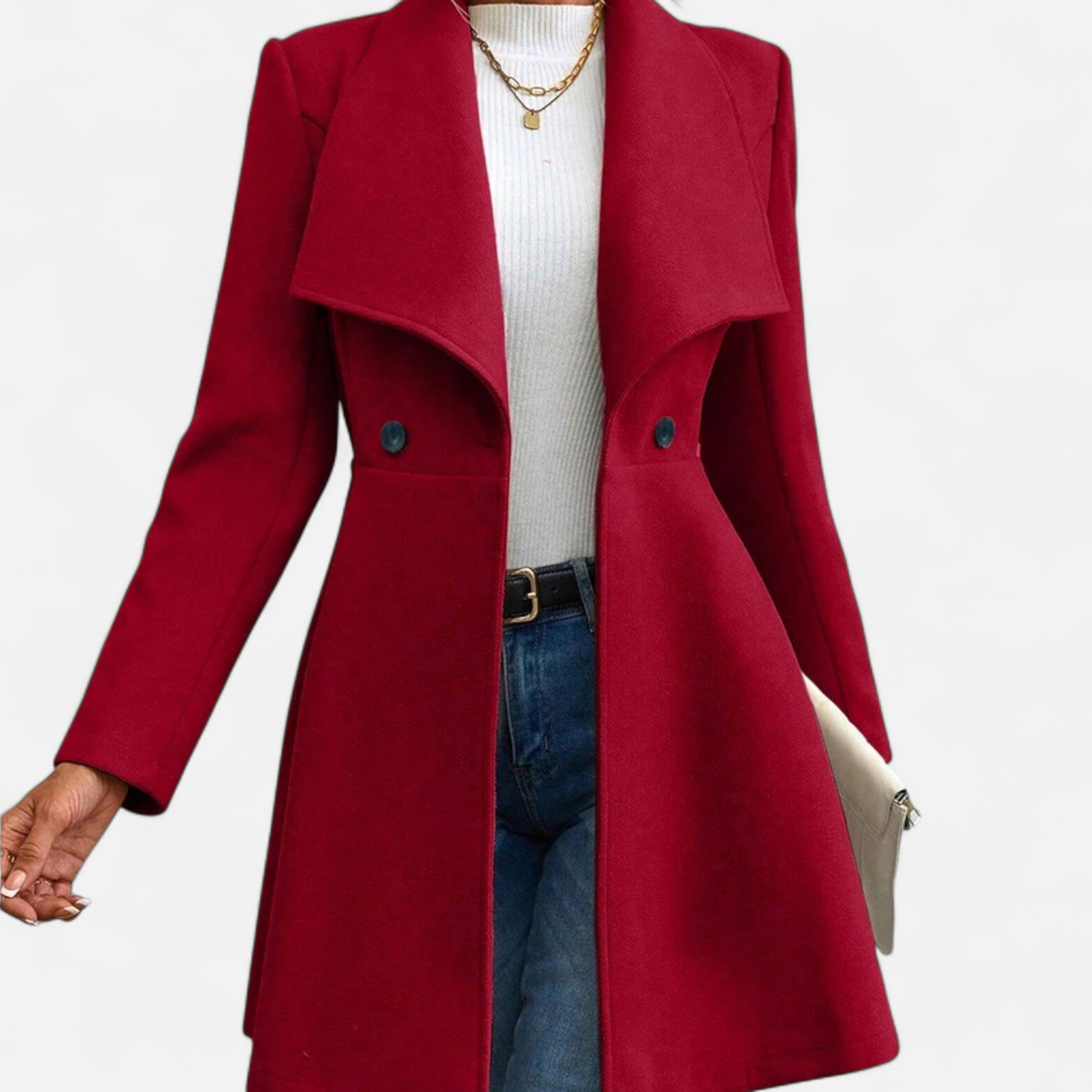 Loranziomode | Manteau Femme à Revers – Chic Classique