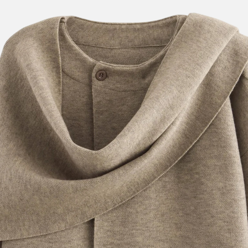 Loranziomode | Pull Manteau Femme Asymétrique Élégant