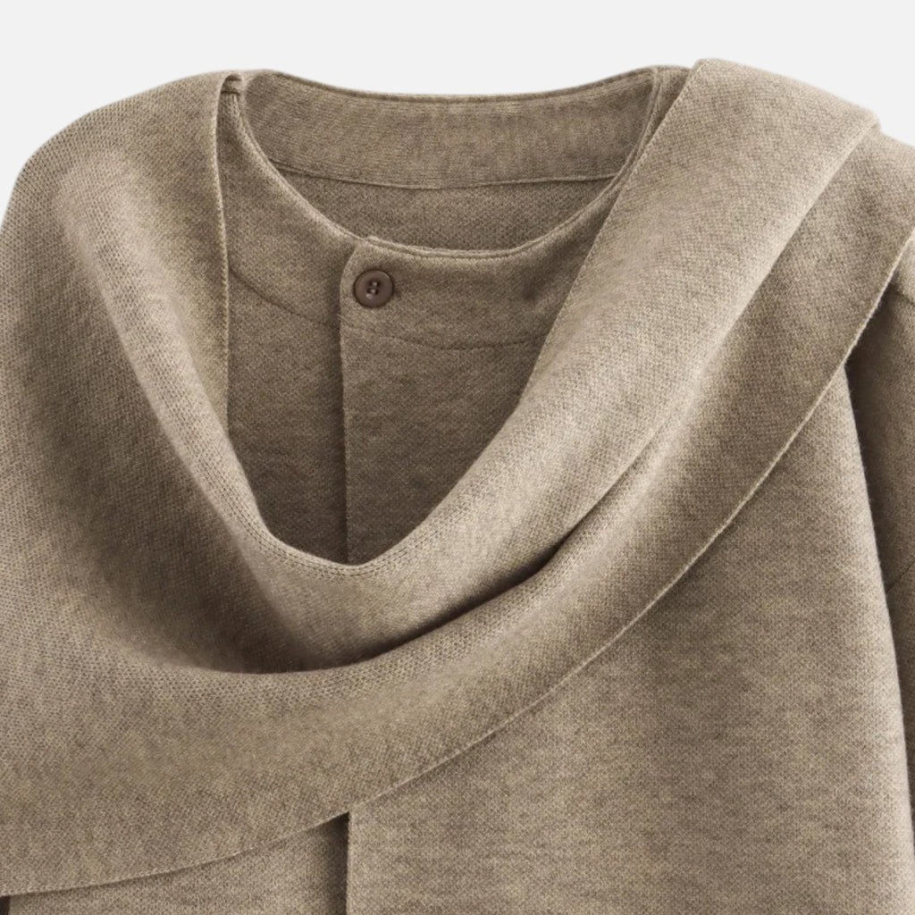 Loranziomode | Pull Manteau Femme Asymétrique Élégant