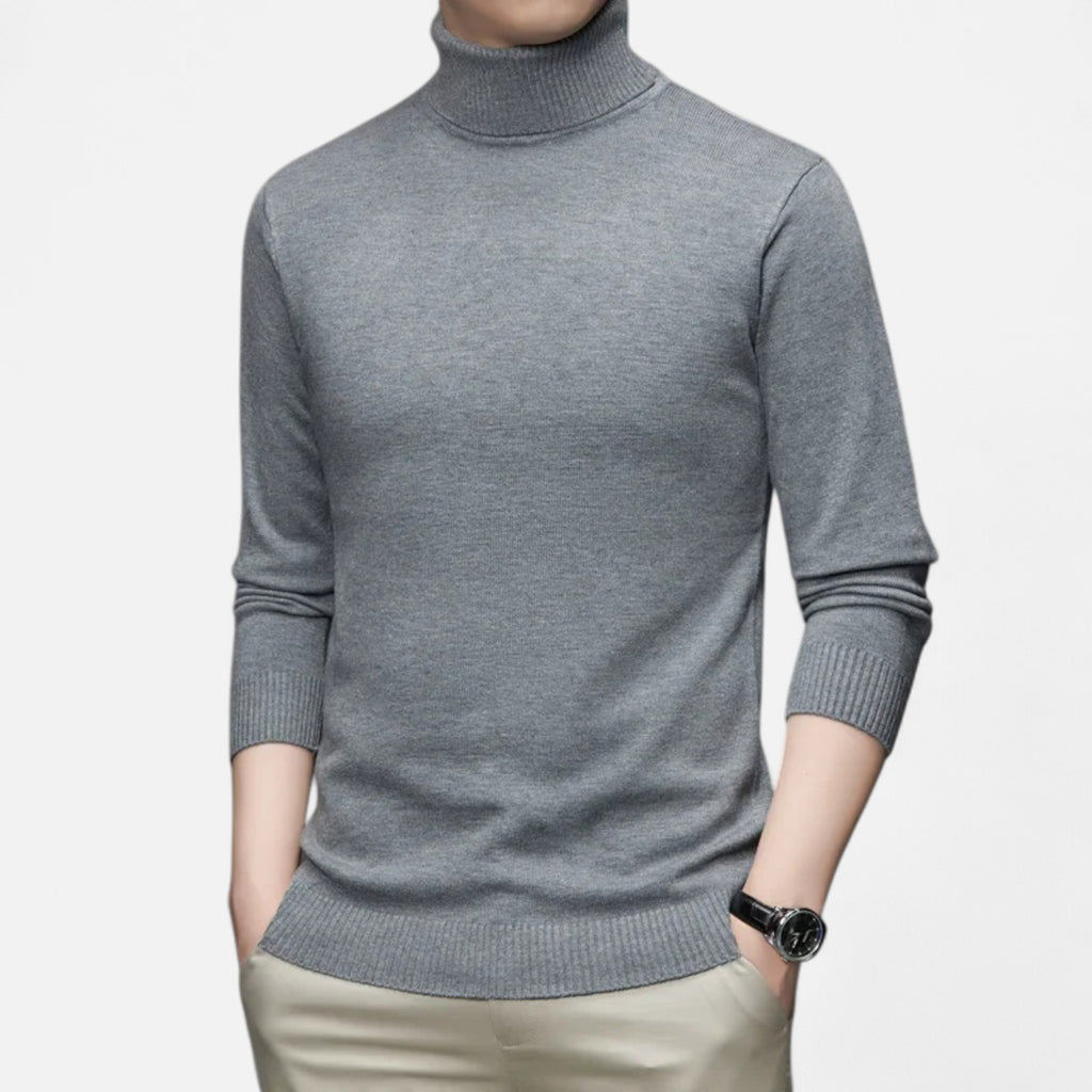 Loranziomode | Pull Homme Col Haut Maille Classique