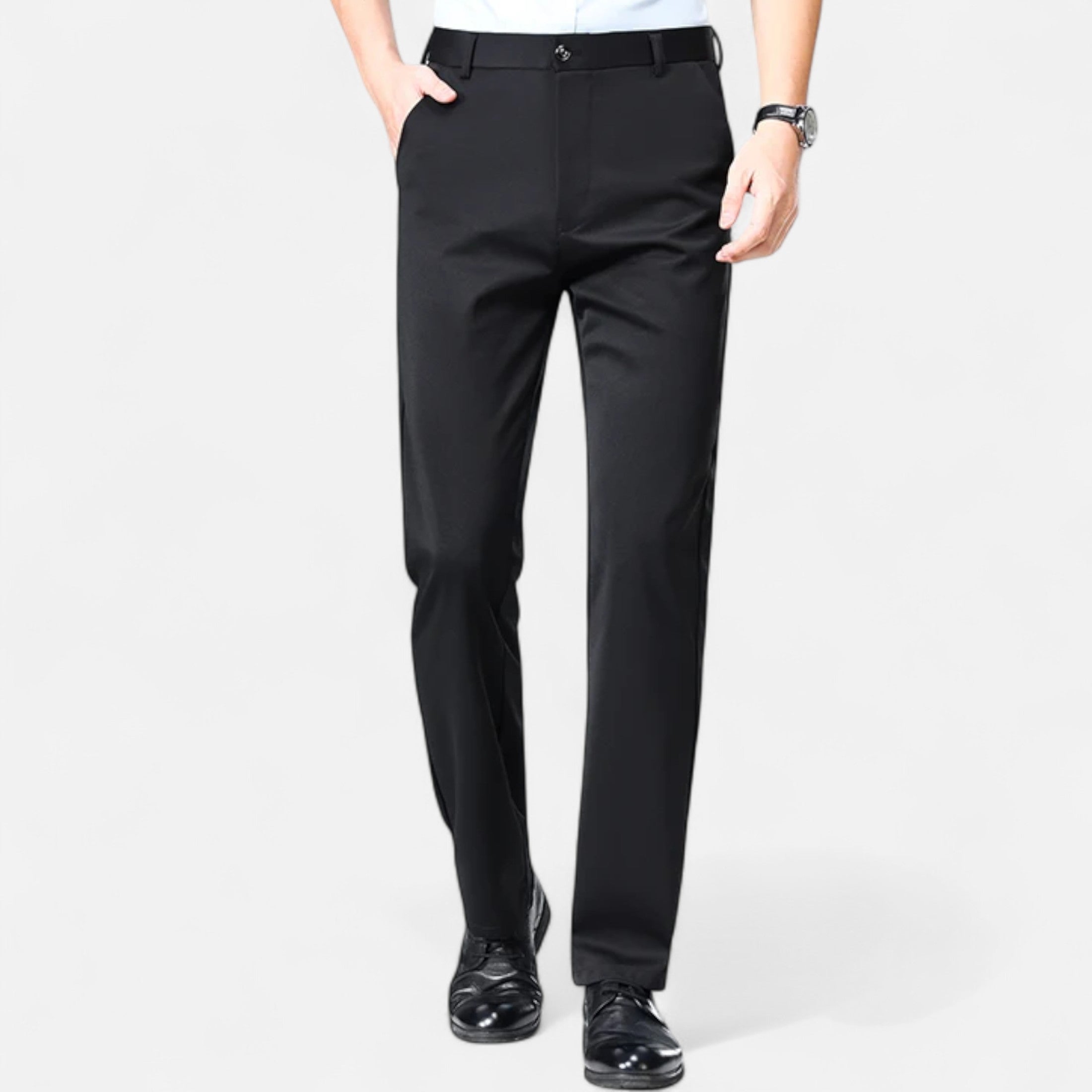 Loranziomode | Pantalon Homme Droit Business Élégance