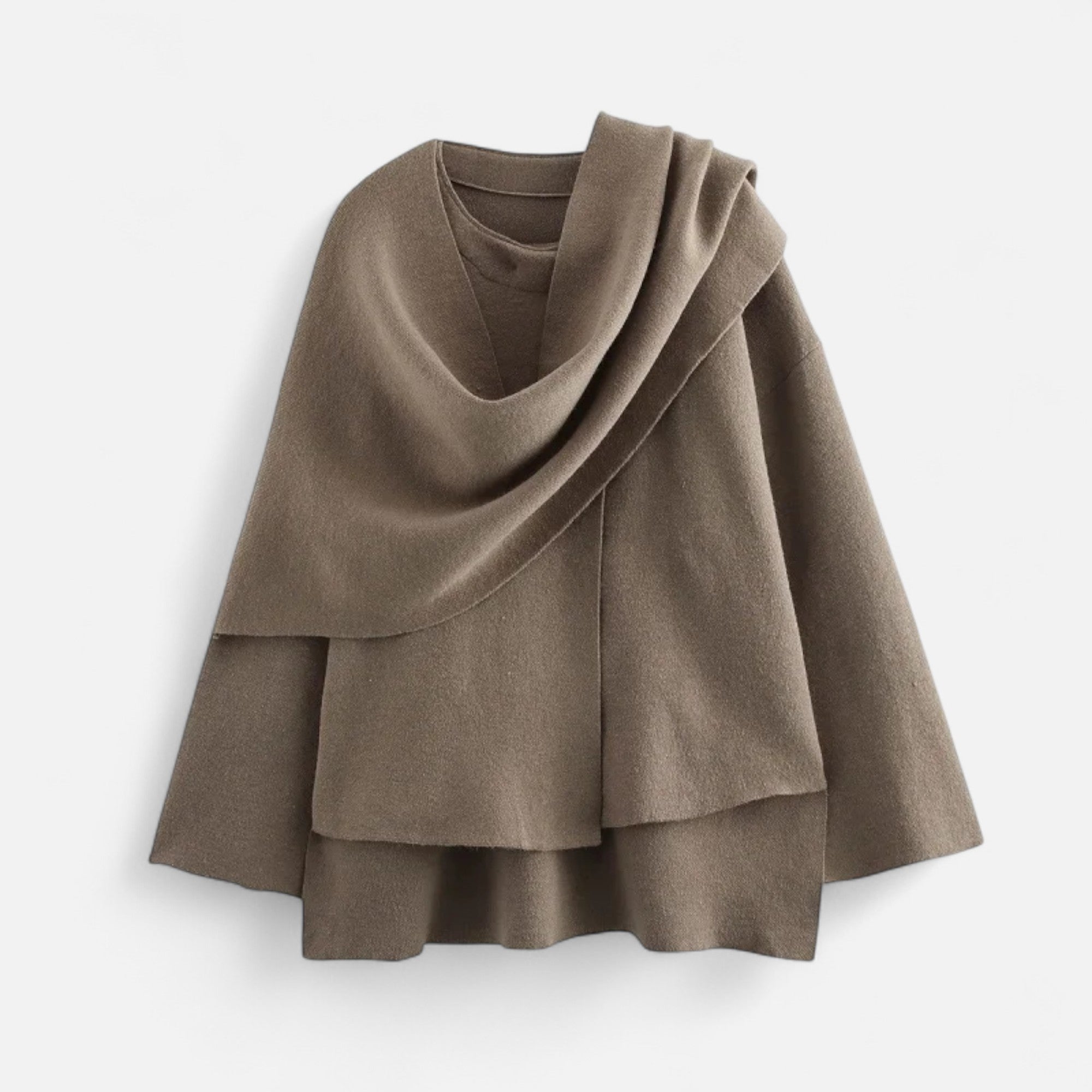 Loranziomode | Pull Manteau Femme Asymétrique Élégant