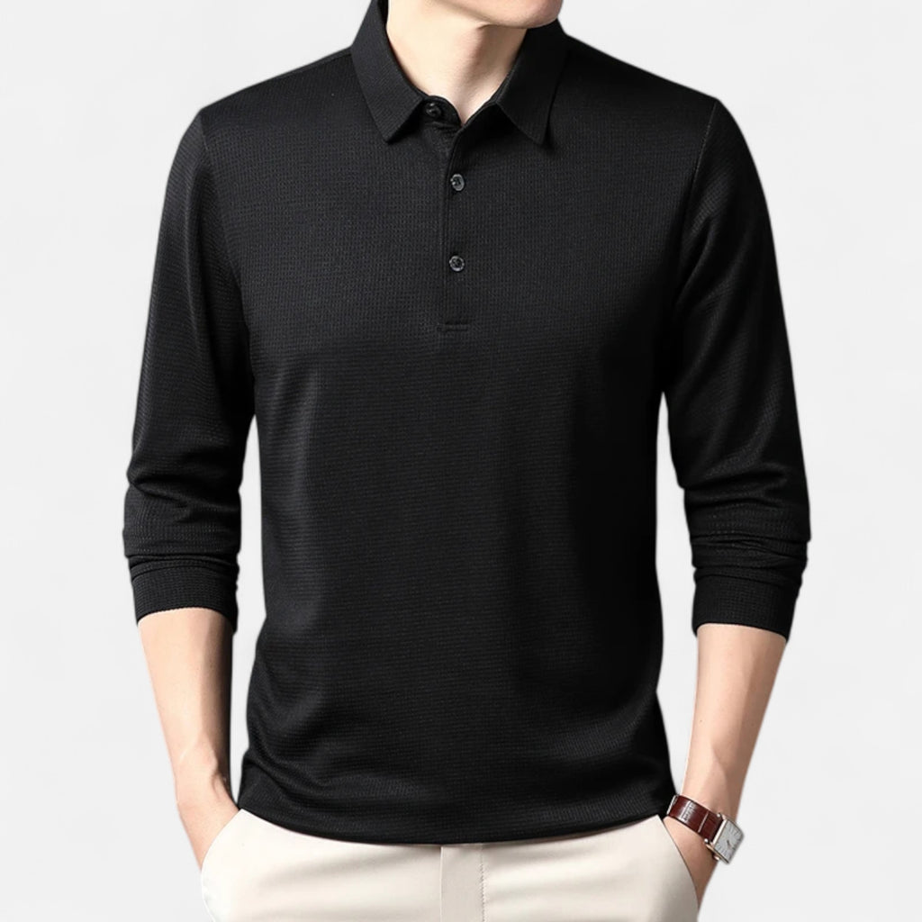 Loranziomode | Polo Homme Manches Longues Business Casual