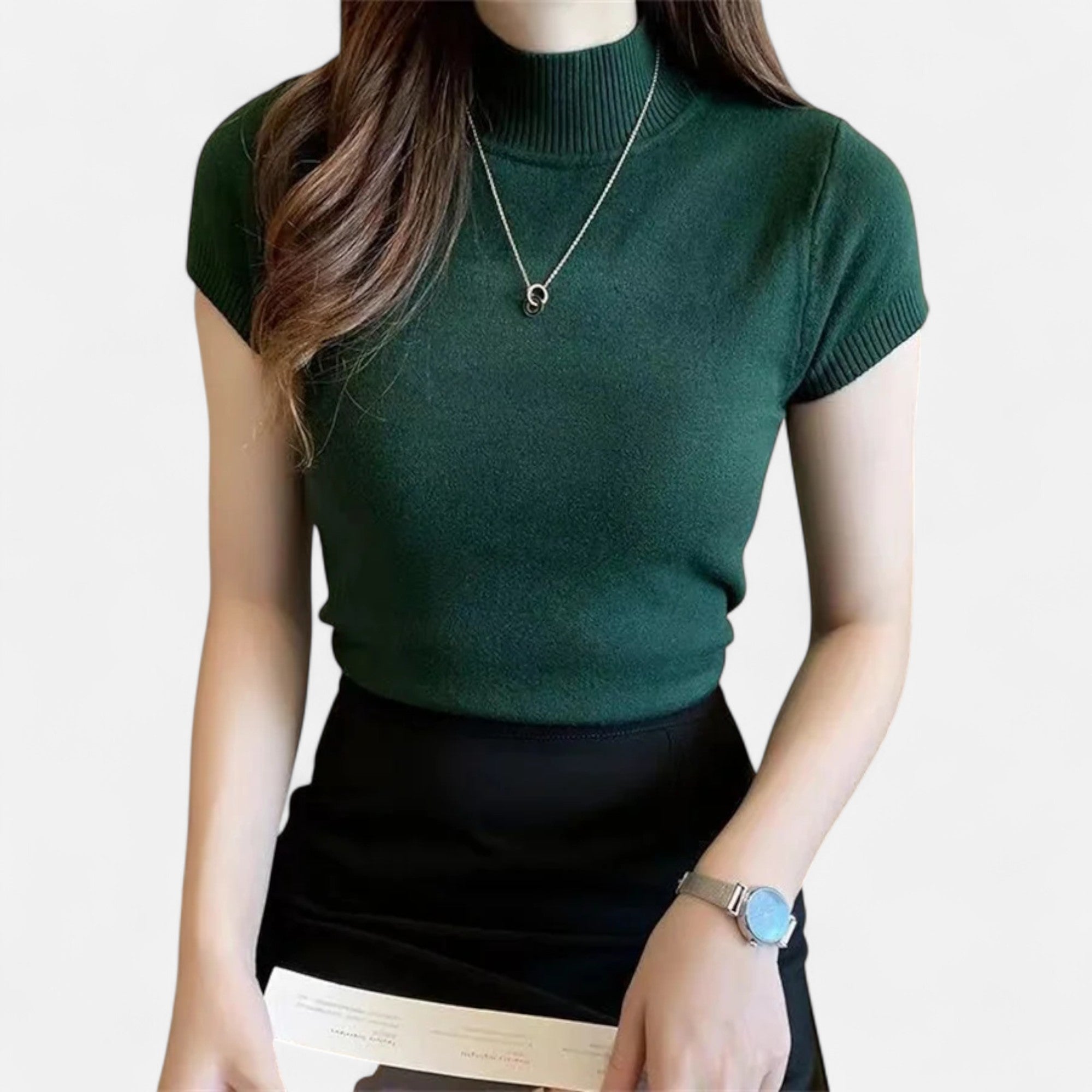 Loranziomode | Blouse Femme Col Montant Tricotée