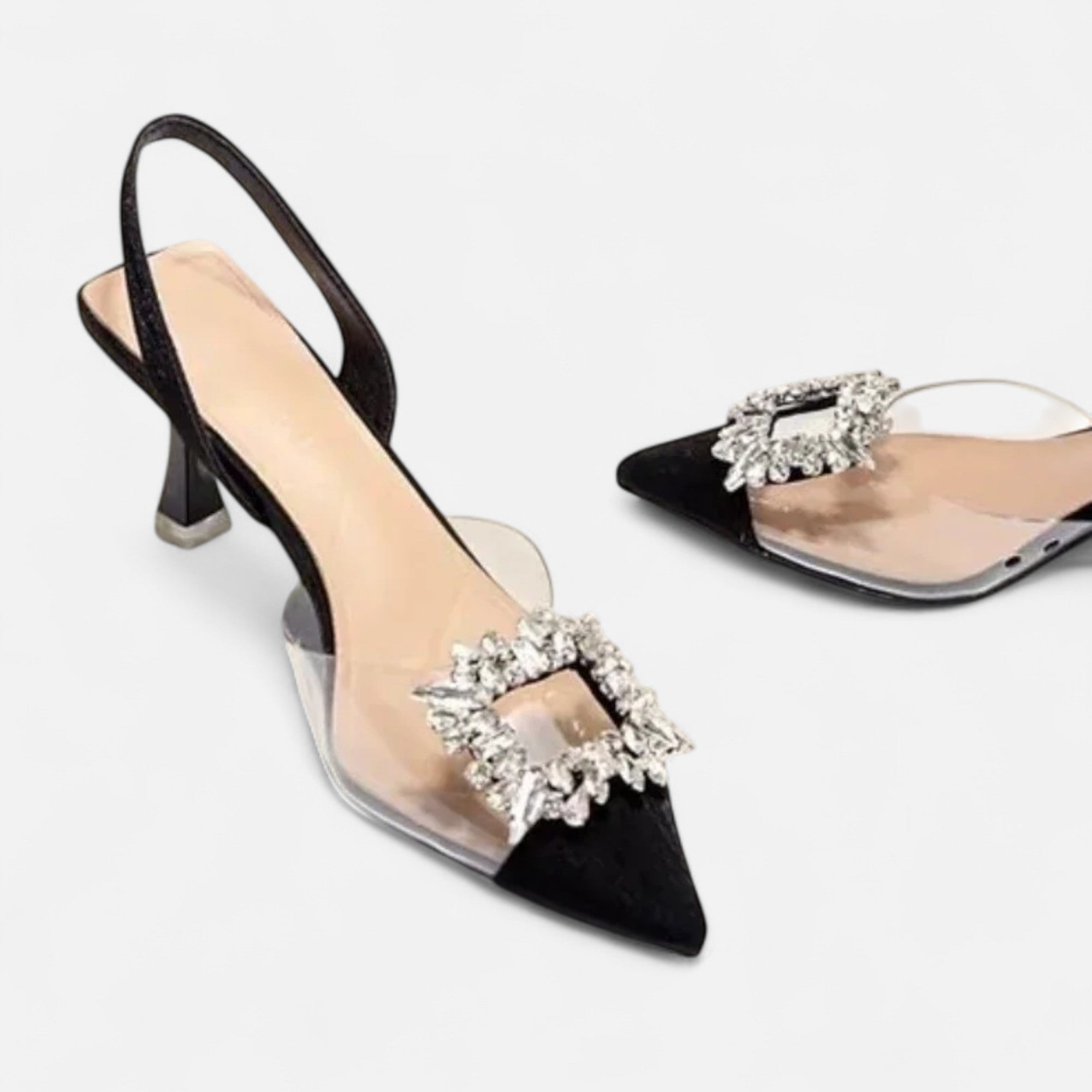 Loranziomode | Escarpins Femme Cristal Bout Pointu Élégants
