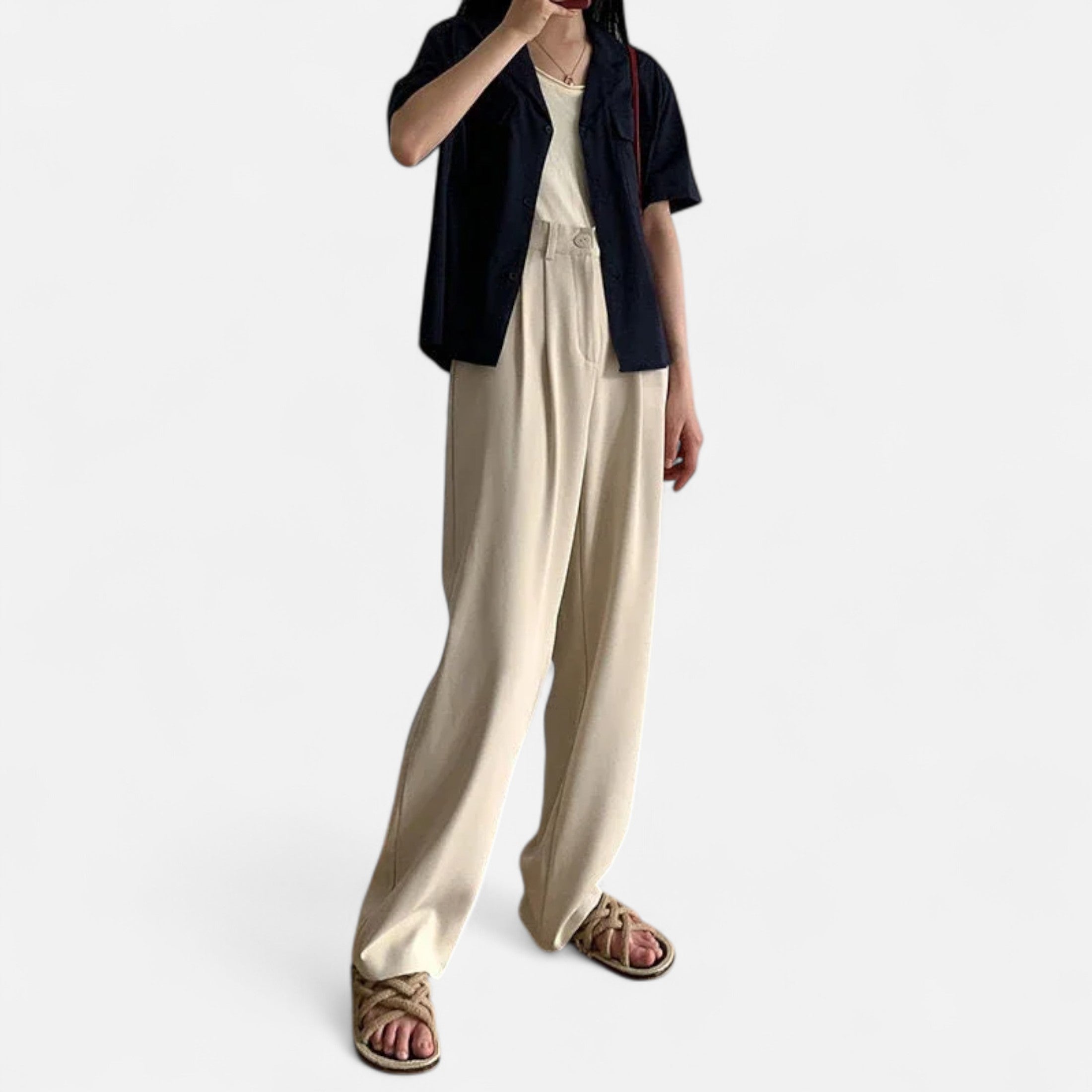 Loranziomode | Pantalon Femme Taille Haute Élégance Classique