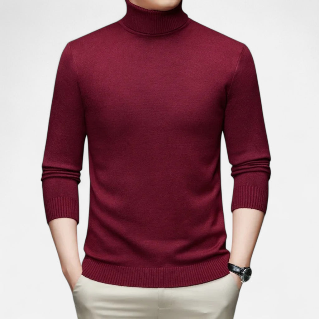 Loranziomode | Pull Homme Col Haut Maille Classique