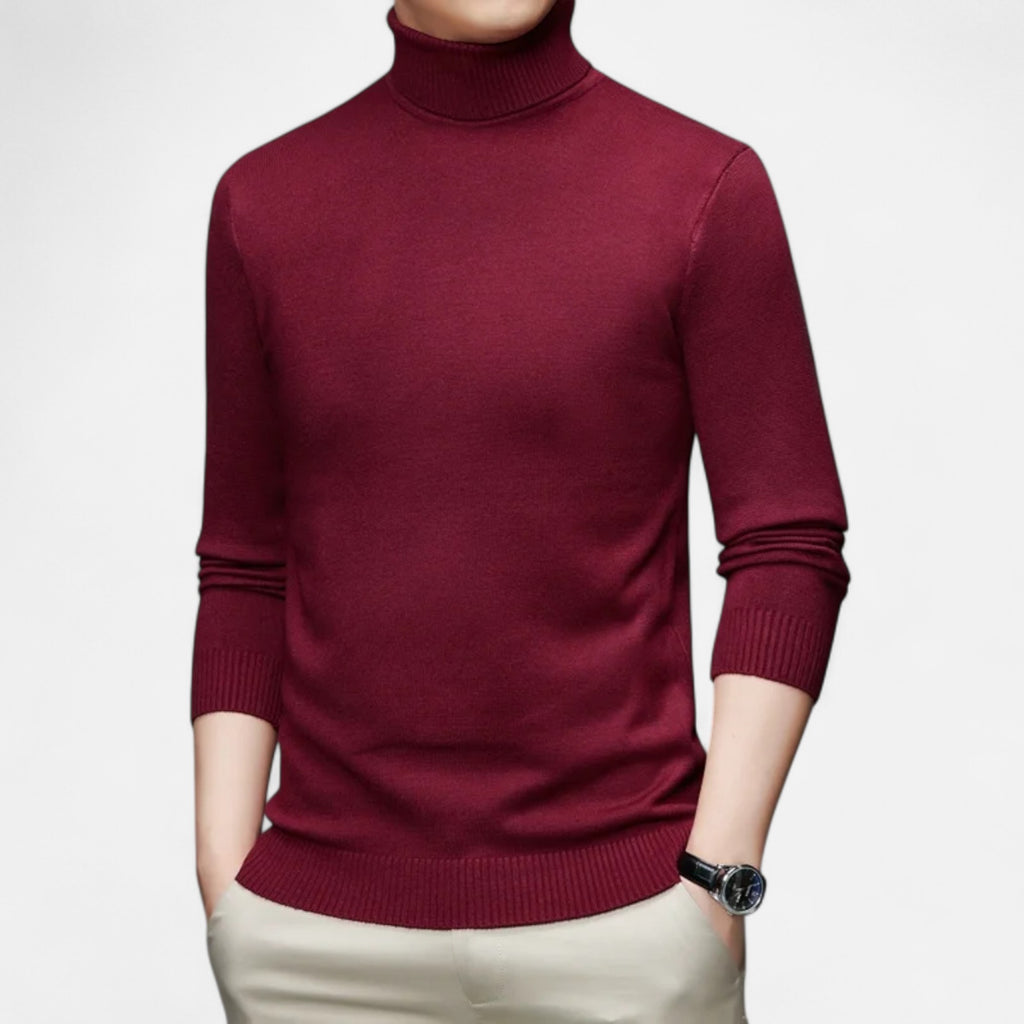 Loranziomode | Pull Homme Col Haut Maille Classique