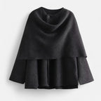 Loranziomode | Pull Manteau Femme Asymétrique Élégant