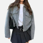 Loranziomode | Veste Femme Courte Tweed Élégance