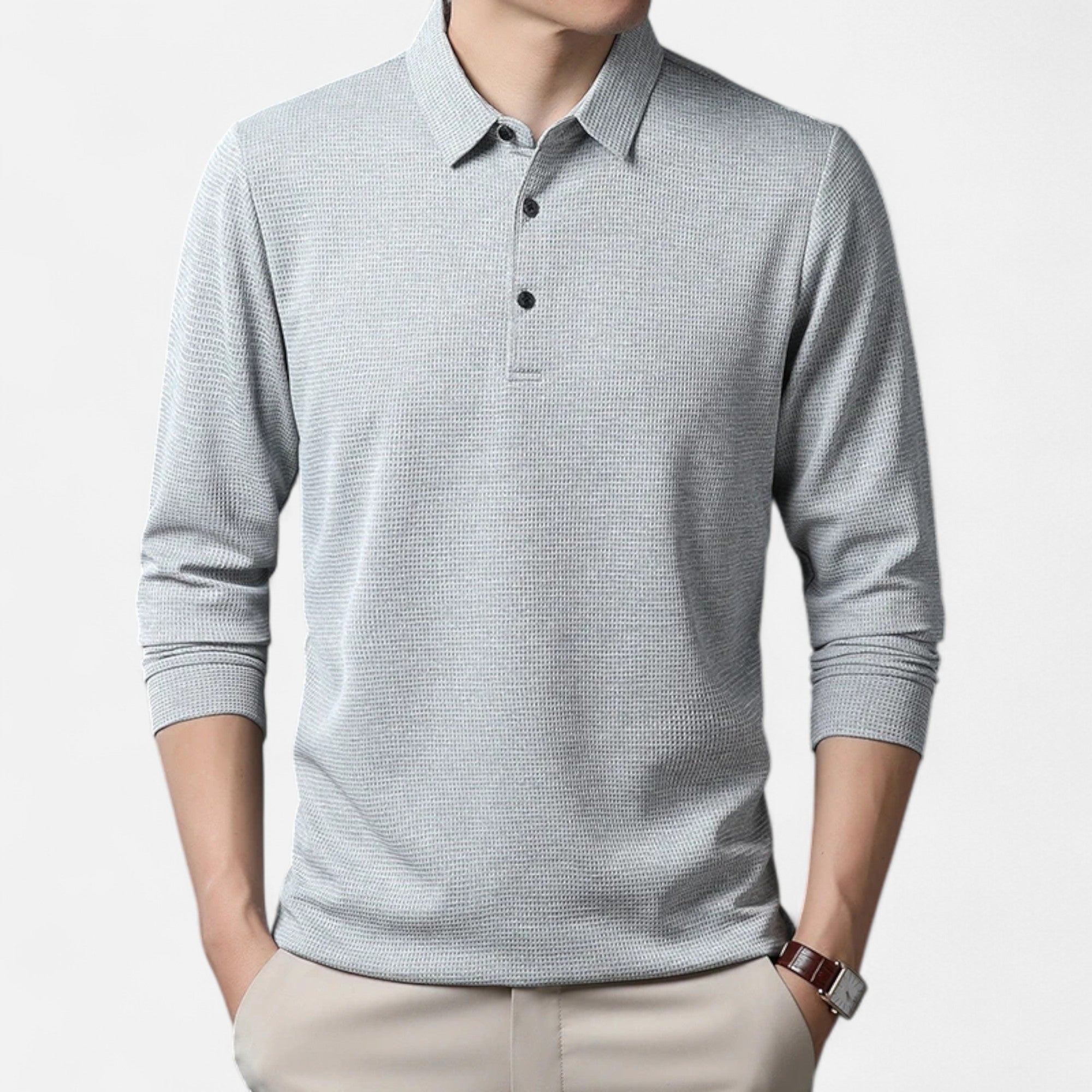 Loranziomode | Polo Homme Manches Longues Business Casual