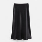 Loranziomode | Jupe Midi Femme Satin Intemporelle