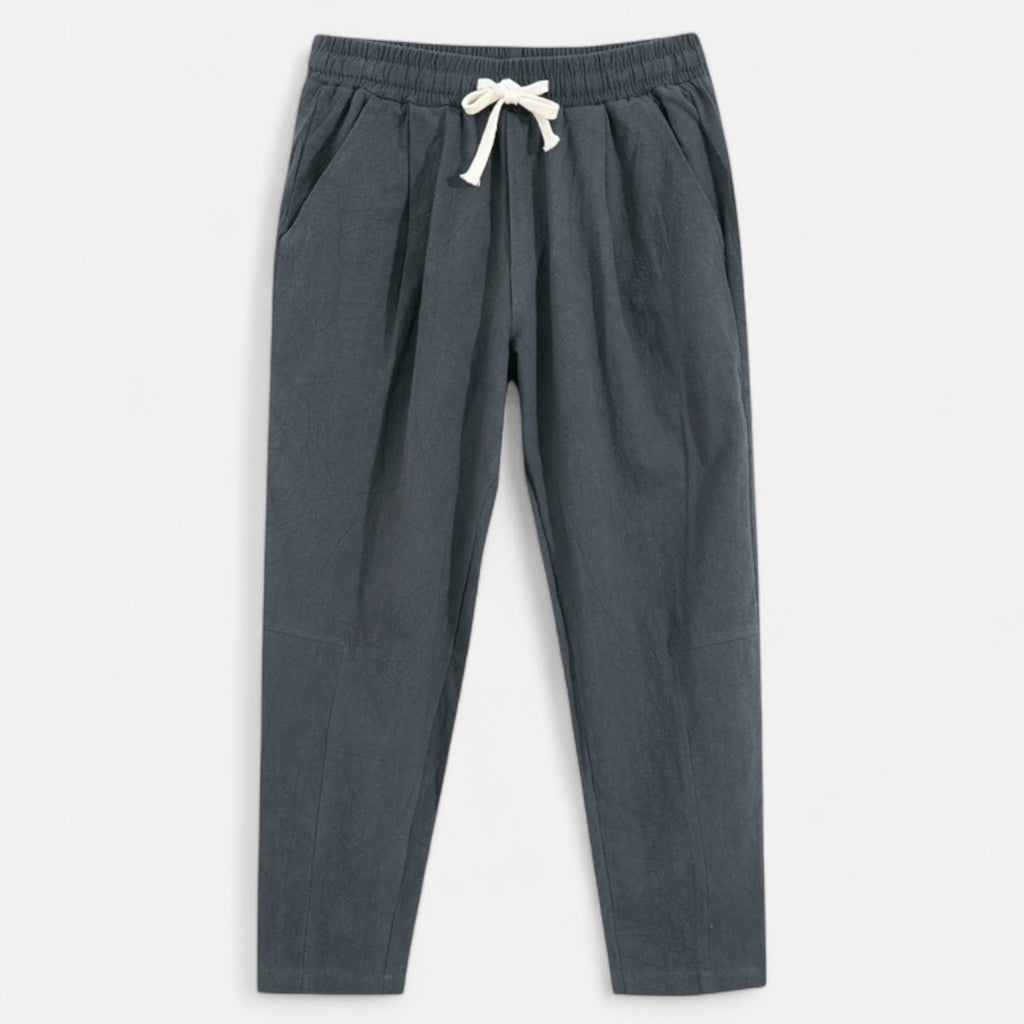 Loranziomode | Pantalon Homme Coton Droit Décontracté