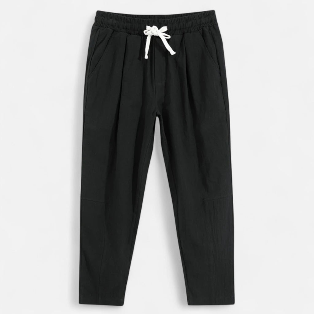 Loranziomode | Pantalon Homme Coton Droit Décontracté