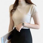 Loranziomode | Blouse Femme Col Montant Tricotée