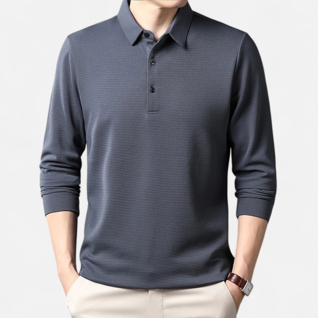 Loranziomode | Polo Homme Manches Longues Business Casual