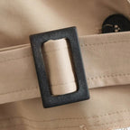 Loranziomode | Trench Court Femme Ceinturé Élégant
