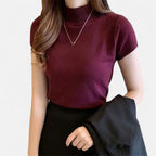 Loranziomode | Blouse Femme Col Montant Tricotée