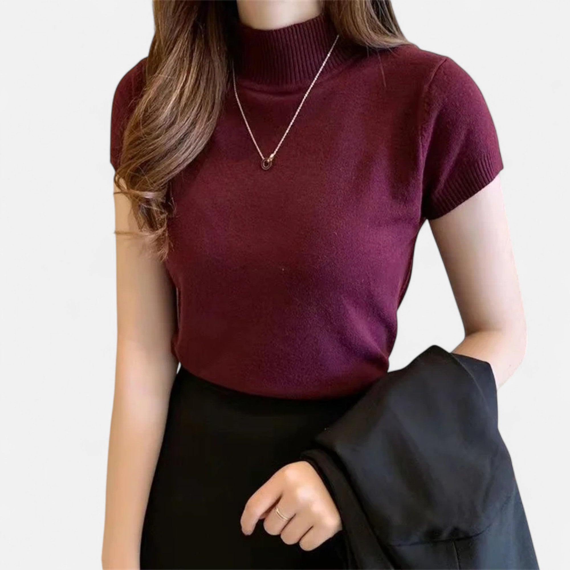 Loranziomode | Blouse Femme Col Montant Tricotée