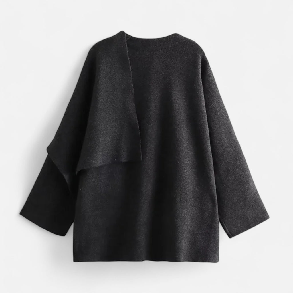 Loranziomode | Pull Manteau Femme Asymétrique Élégant