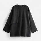 Loranziomode | Pull Manteau Femme Asymétrique Élégant