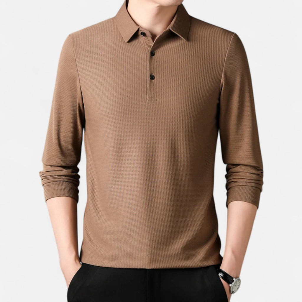 Loranziomode | Polo Homme Manches Longues Business Casual
