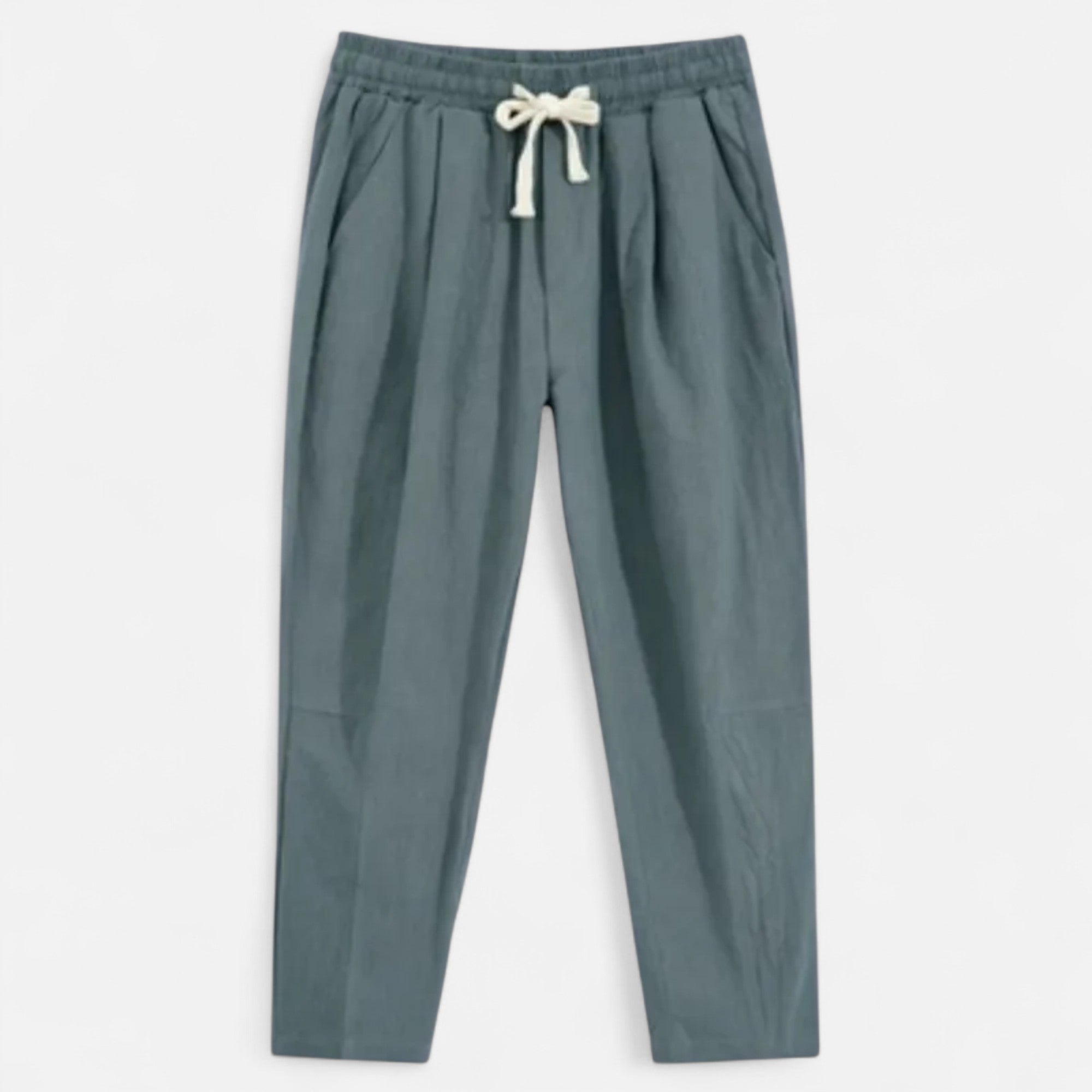 Loranziomode | Pantalon Homme Coton Droit Décontracté